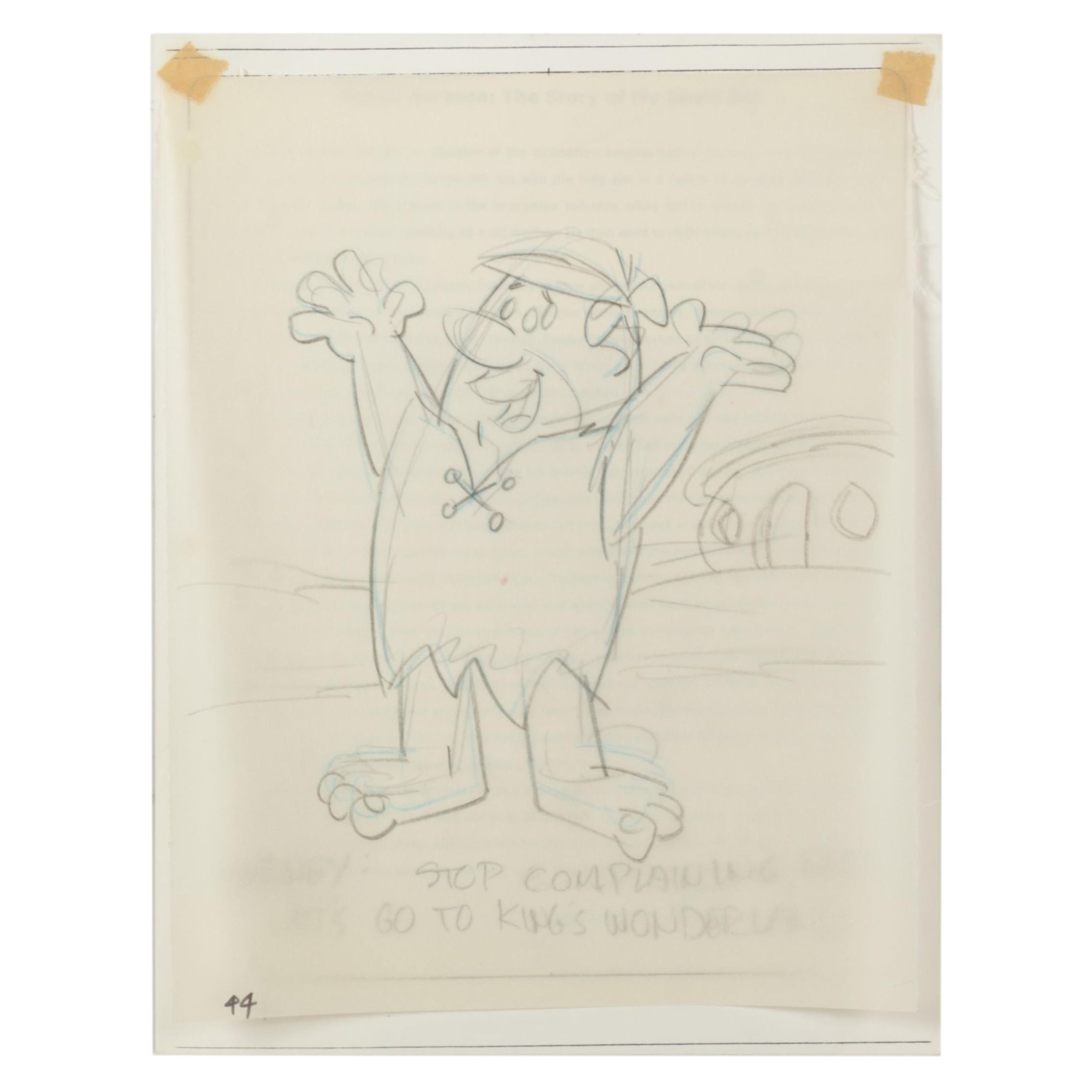 Hanna-Barbera "The Flintstones" Animation Production Drawings, Circa 1965