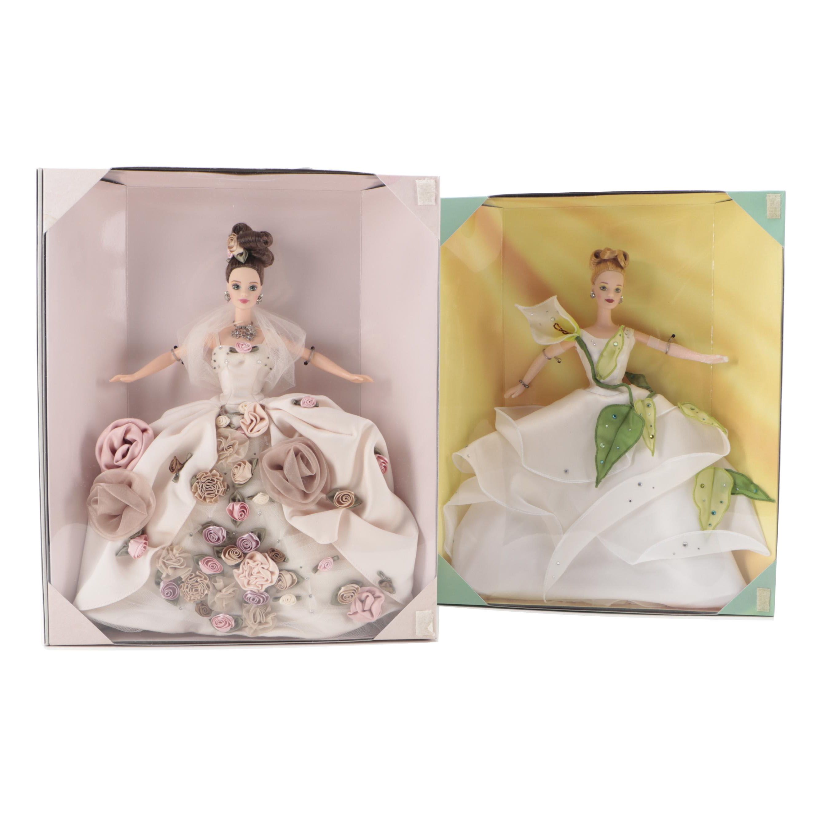 Mattel "Antique Rose Barbie" and "Lily Barbie" FAO Schwarz Limited Edition Dolls