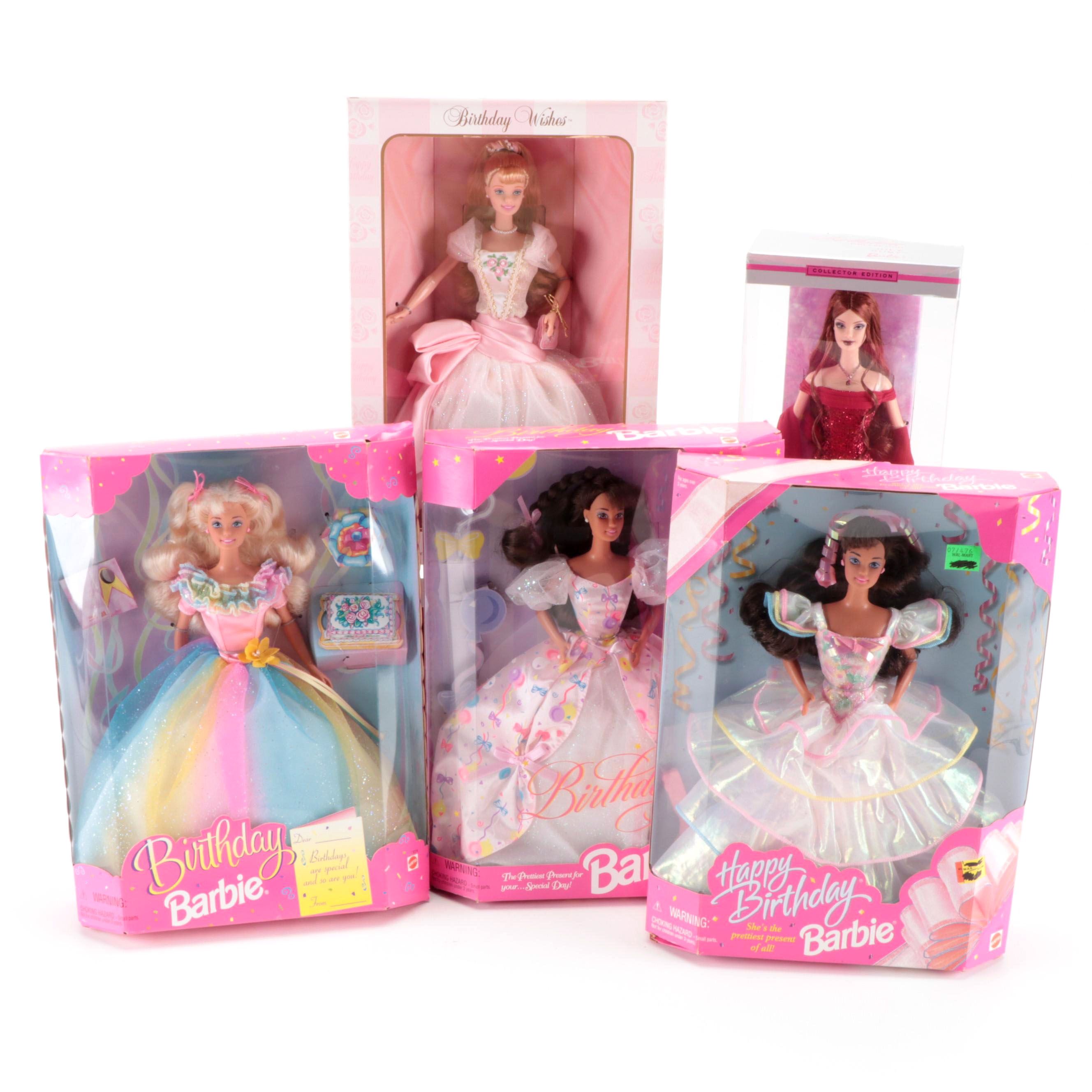 Mattel "Birthday Barbie" and Other Dolls