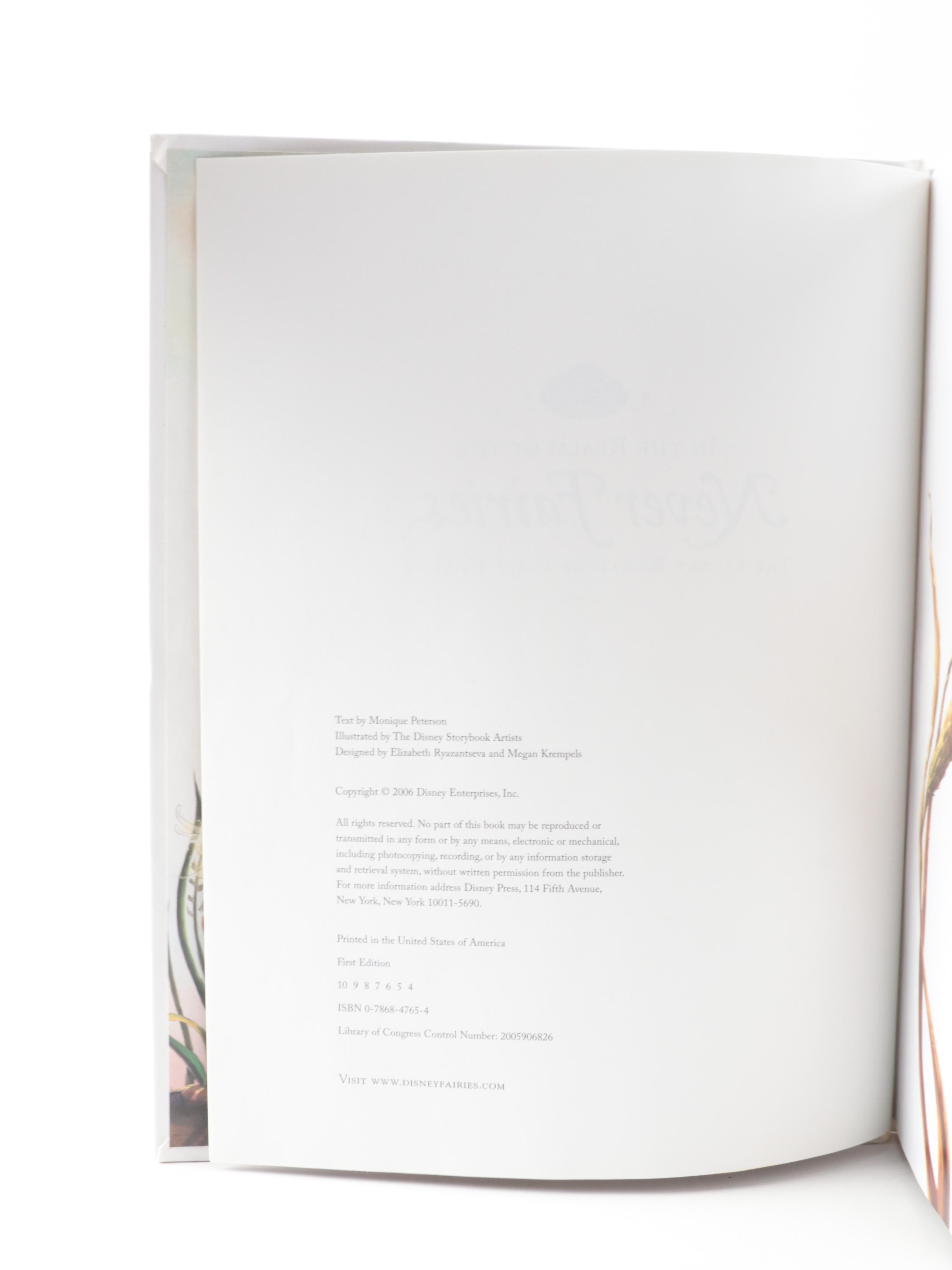 First Edition "In the Realm of the Never Fairies" by Monique Peterson and More