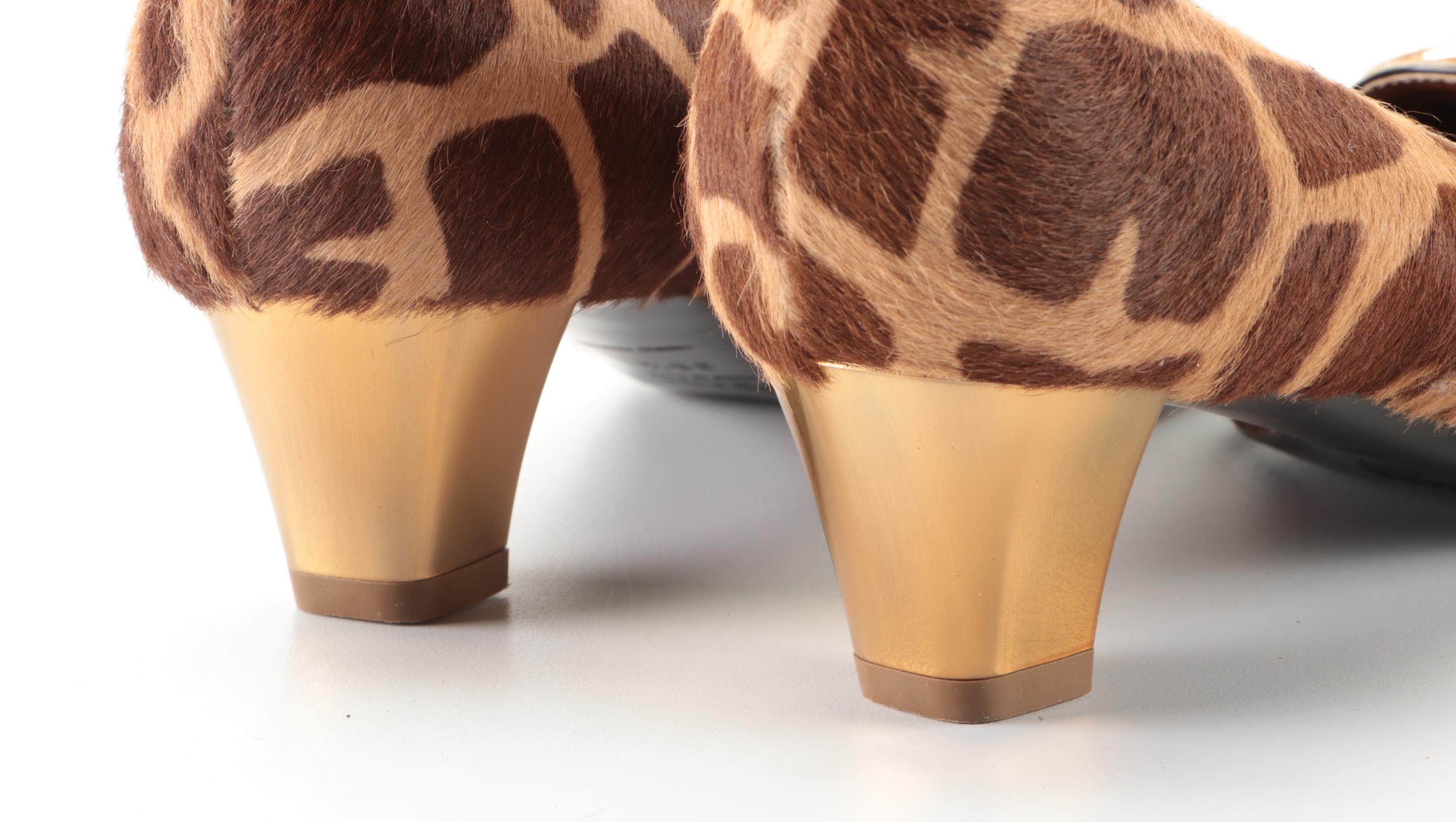 Prada Pumps in Giraffe Print Calf Hair
