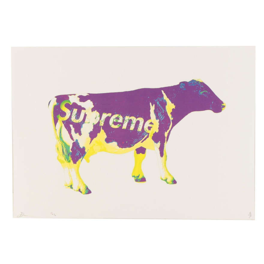 Death NYC Pop Art Graphic Print "Sup Cow PkY," 2020