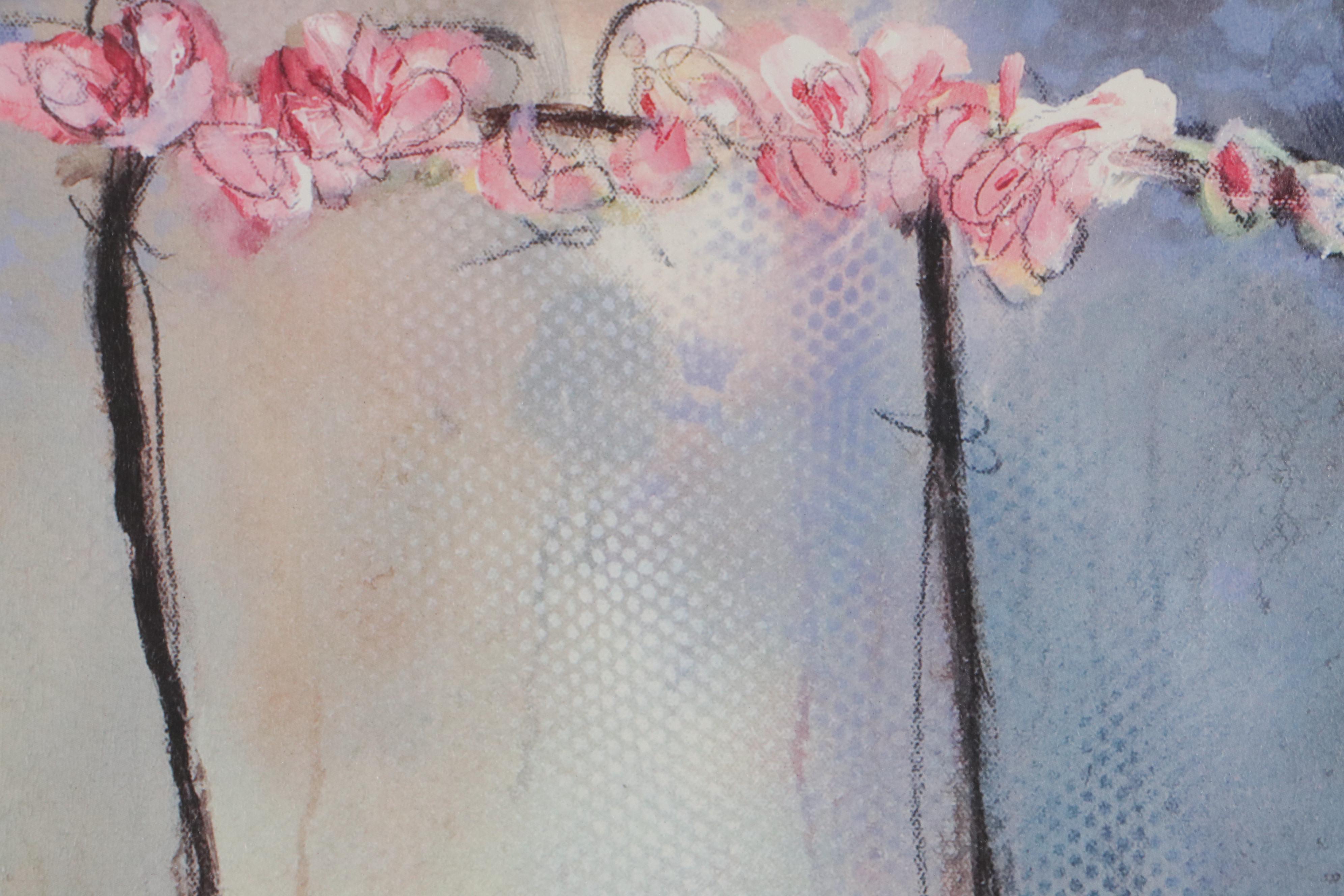 Offset Lithograph After Marina Louw "Orchid and Lace I"