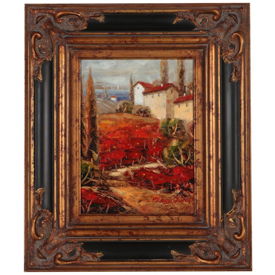 Ferdy Juan Tuscan Landscape Oil Painting, 21st Century