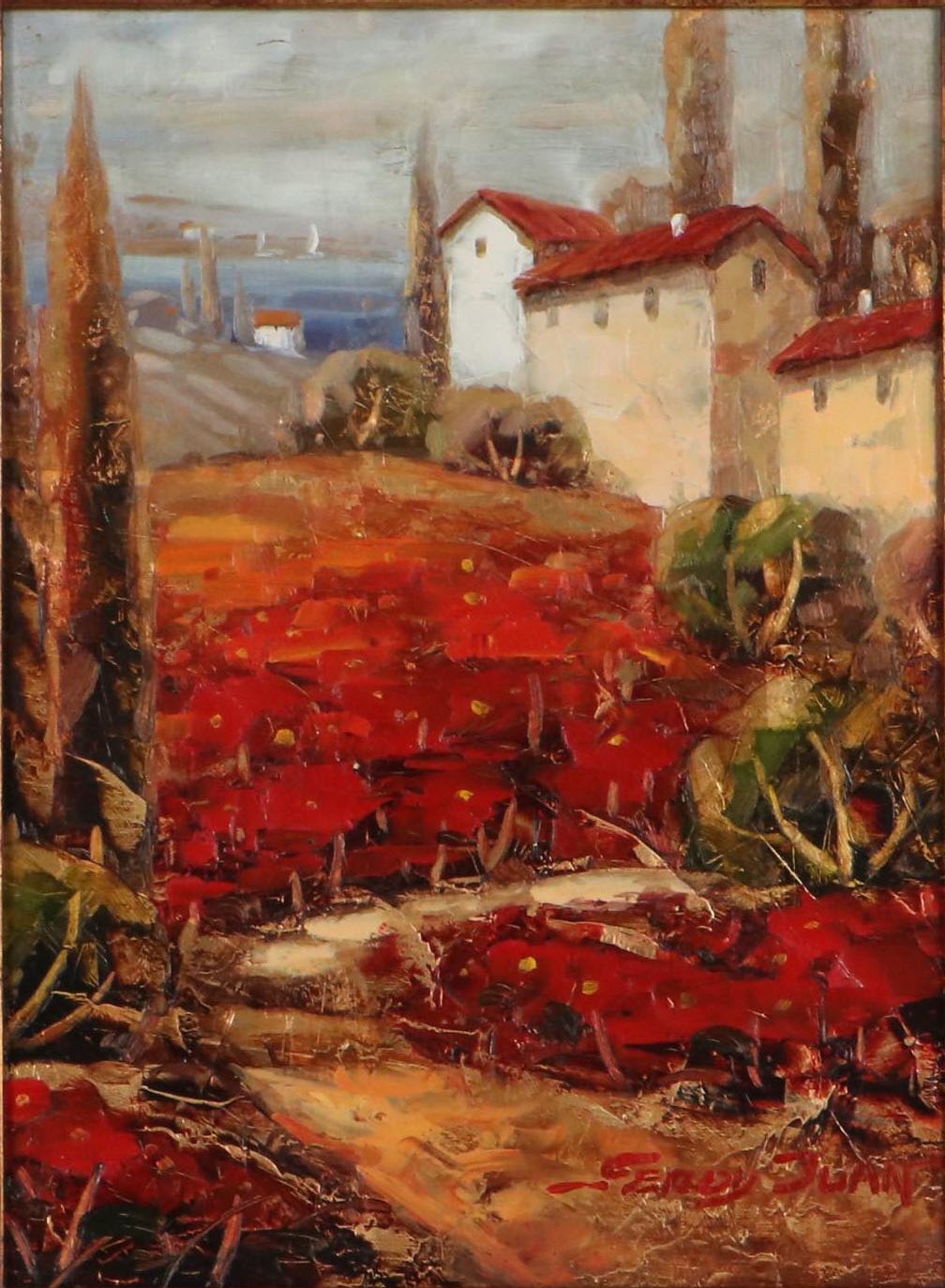 Ferdy Juan Tuscan Landscape Oil Painting, 21st Century
