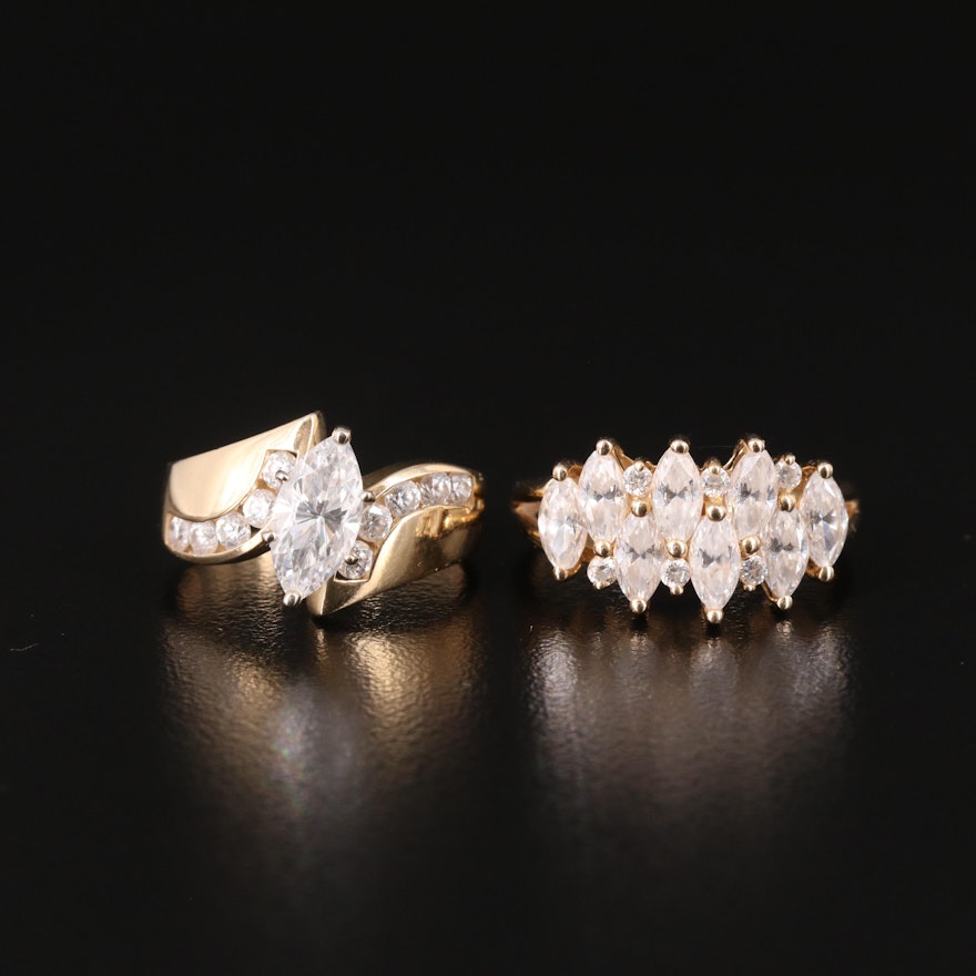 14K Cubic Zirconia Rings