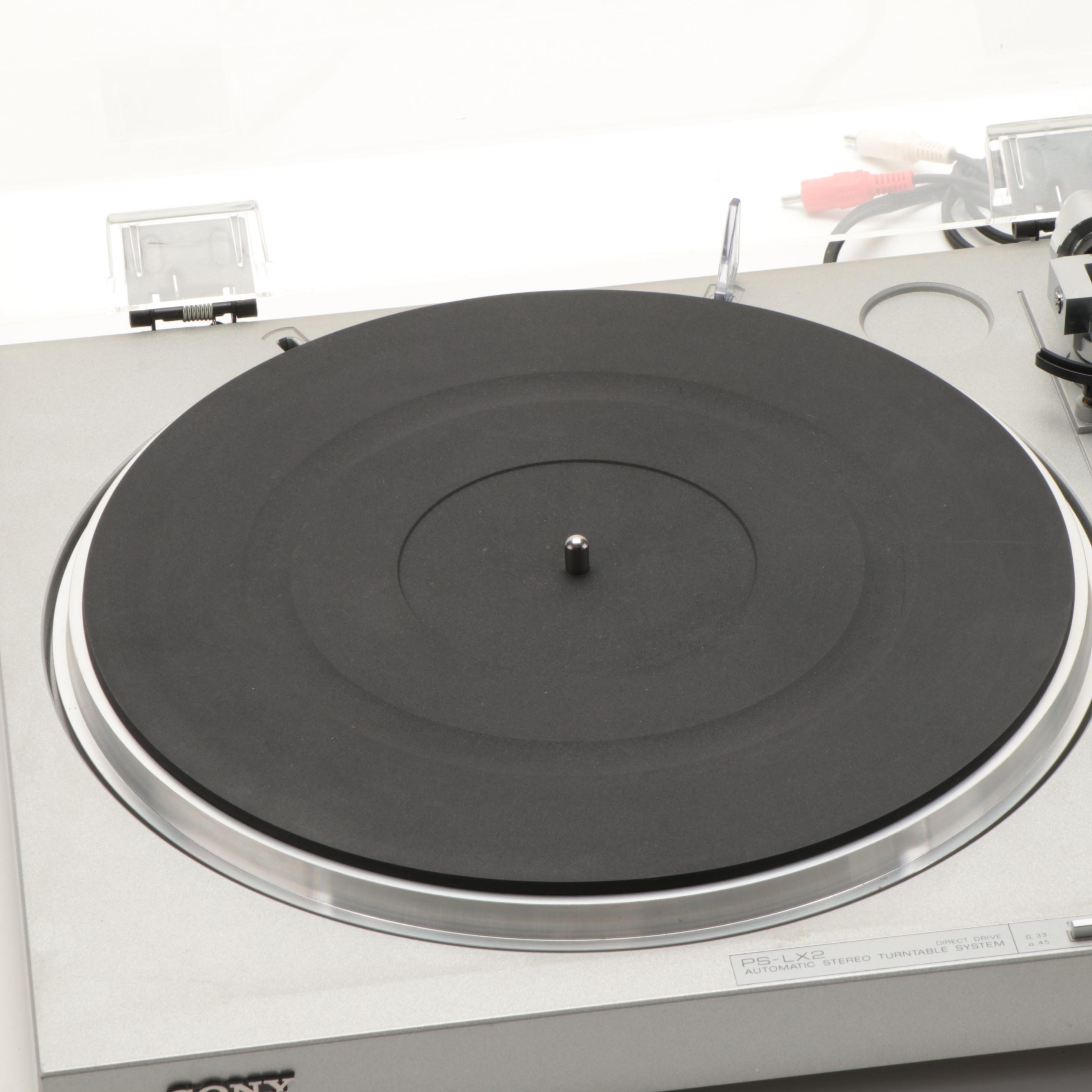 Sony Stereo Turntable System Direct Drive Record Player, Late 20th Century