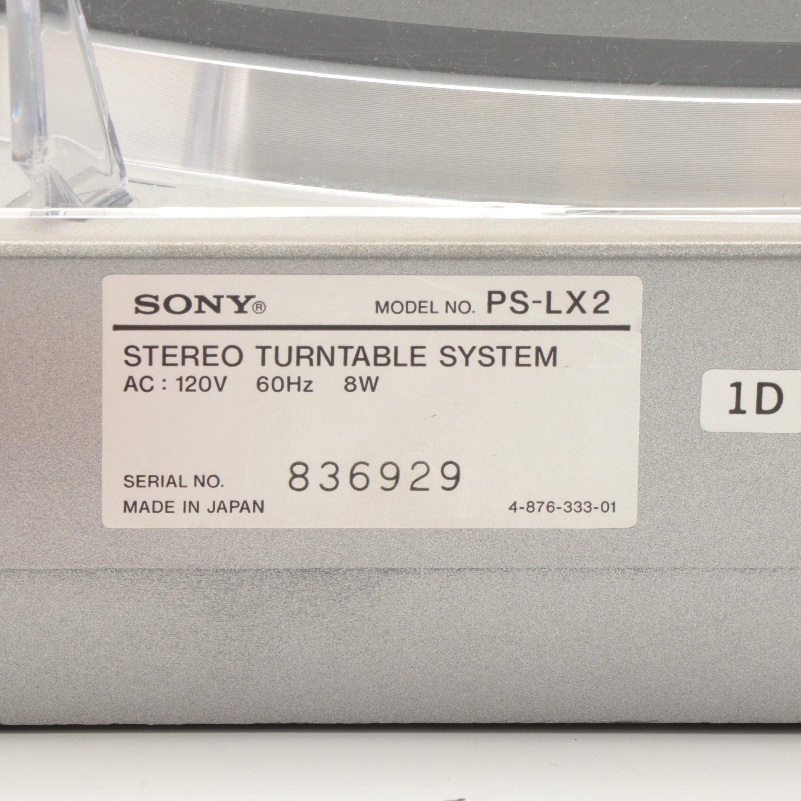 Sony Stereo Turntable System Direct Drive Record Player, Late 20th Century