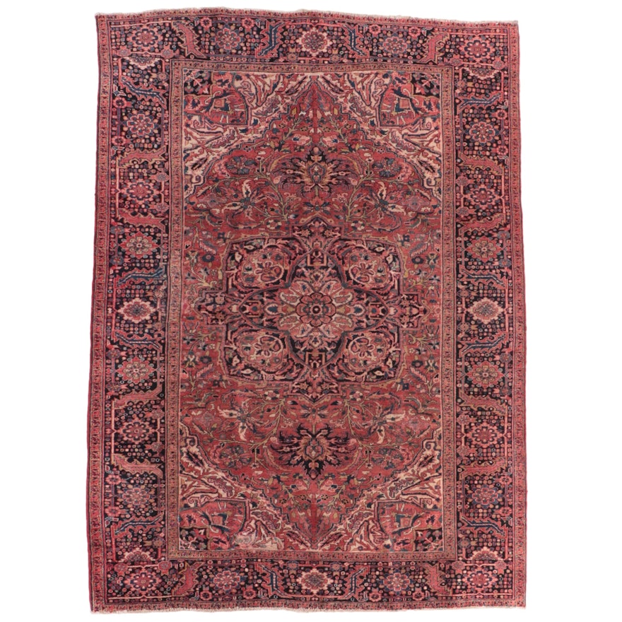 7'9 x 10'8 Hand-Knotted Persian Heriz Area Rug