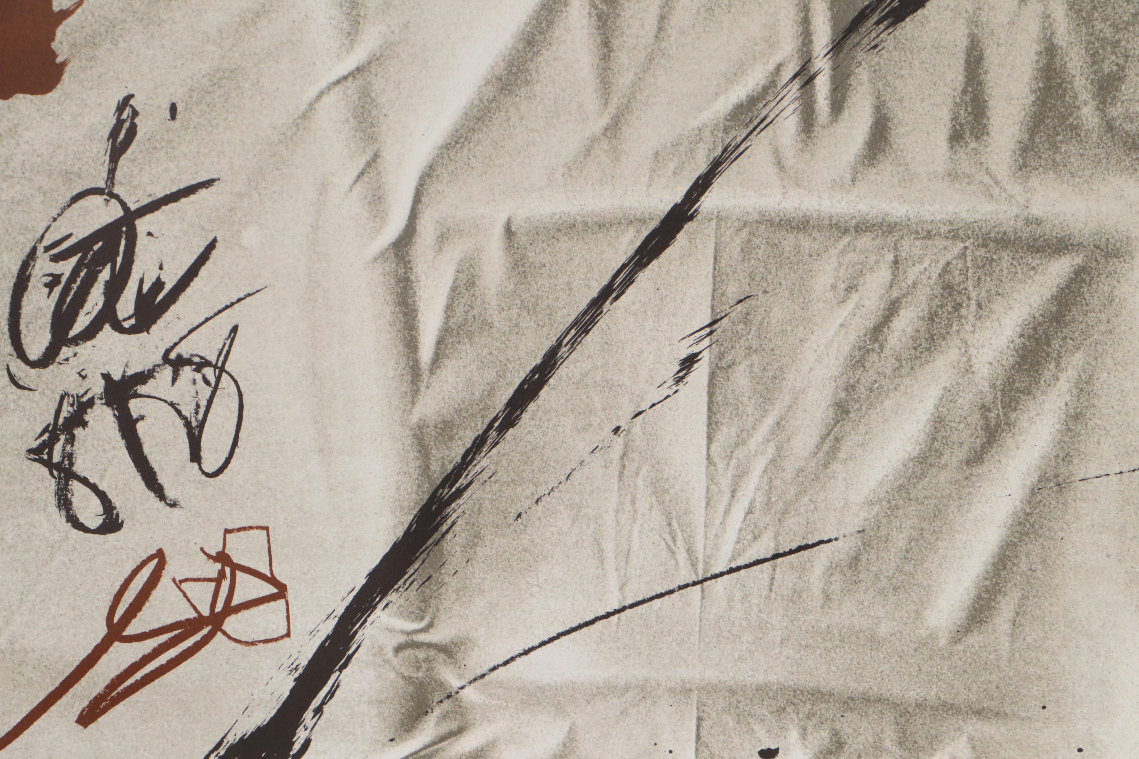 Exhibition Poster After Antoni Tàpies for Galerie Adrien Maeght