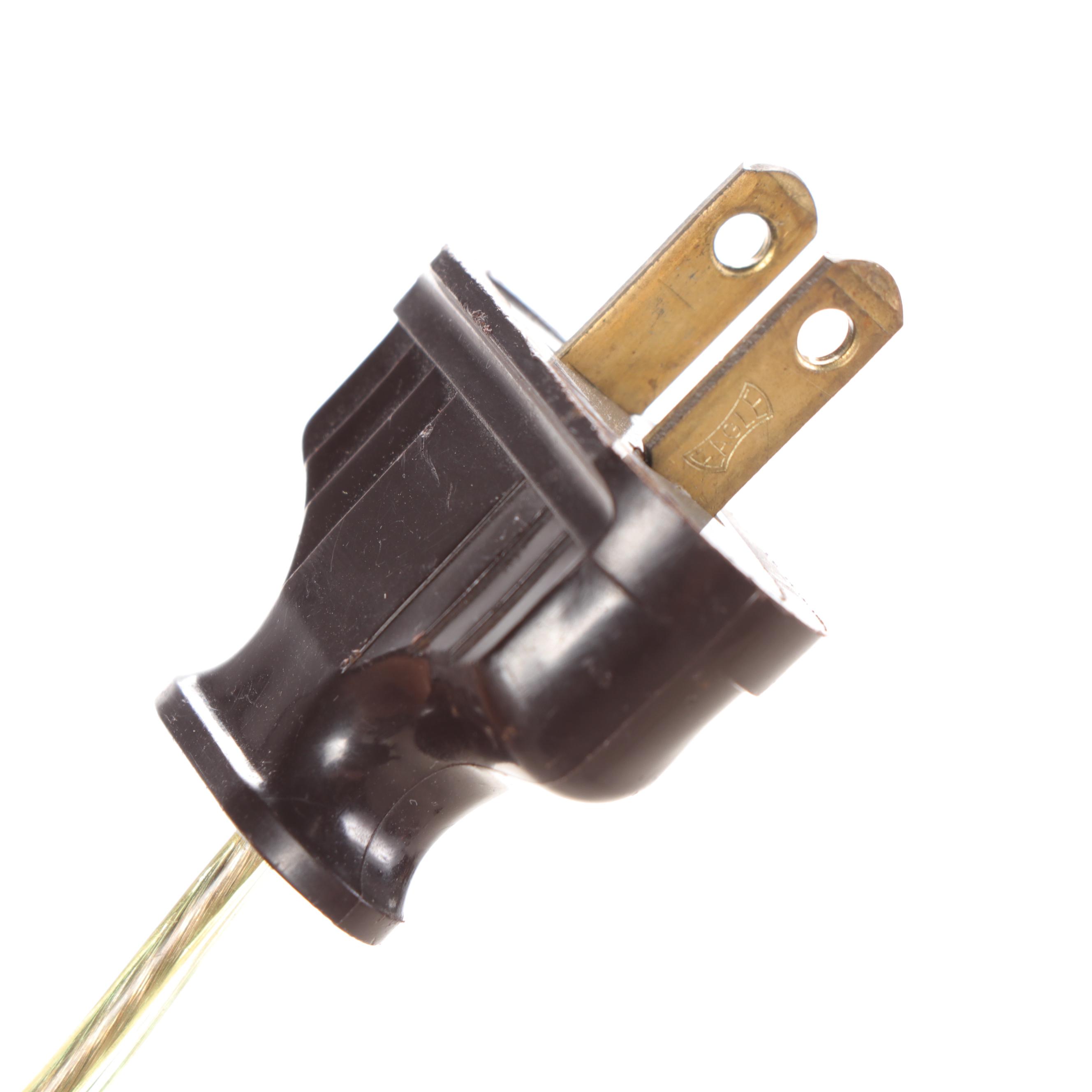 Art Deco Style Mixed Metal Figural Bridge-Arm Lamp with Pairpoint Bubble Orb