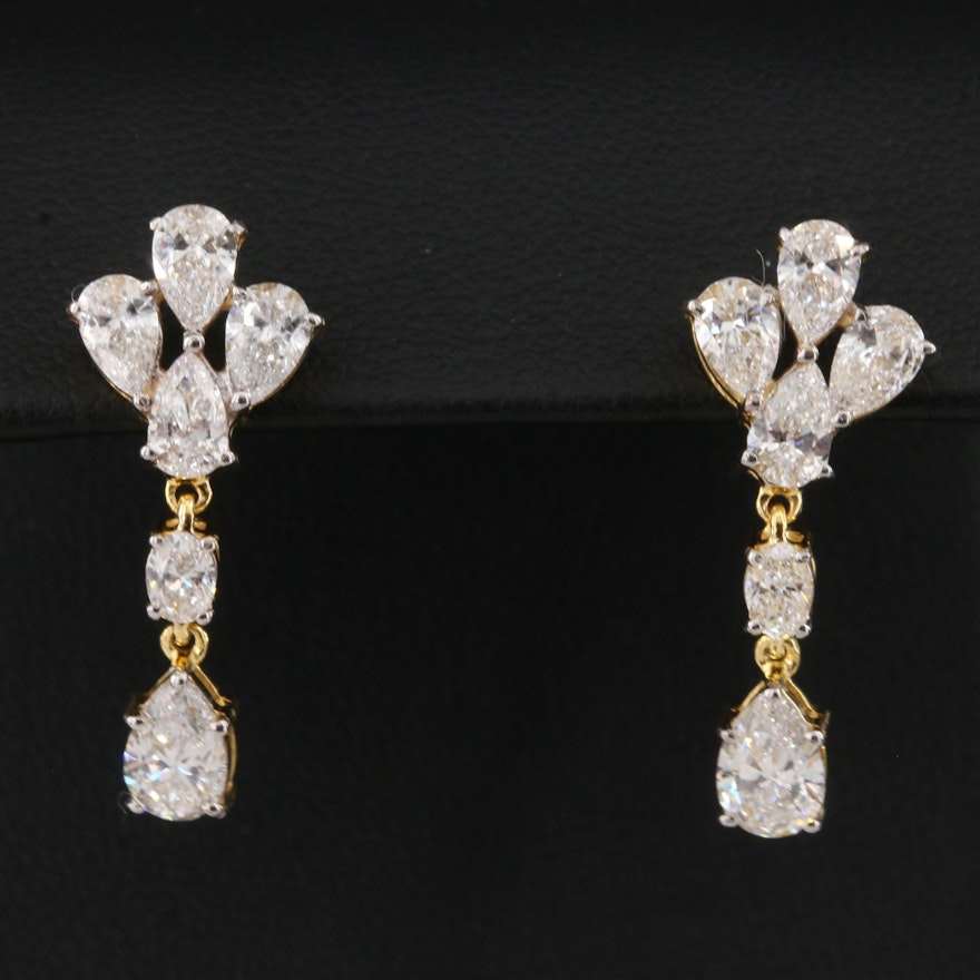 14K 3.03 CTW Lab Grown Diamond Earrings
