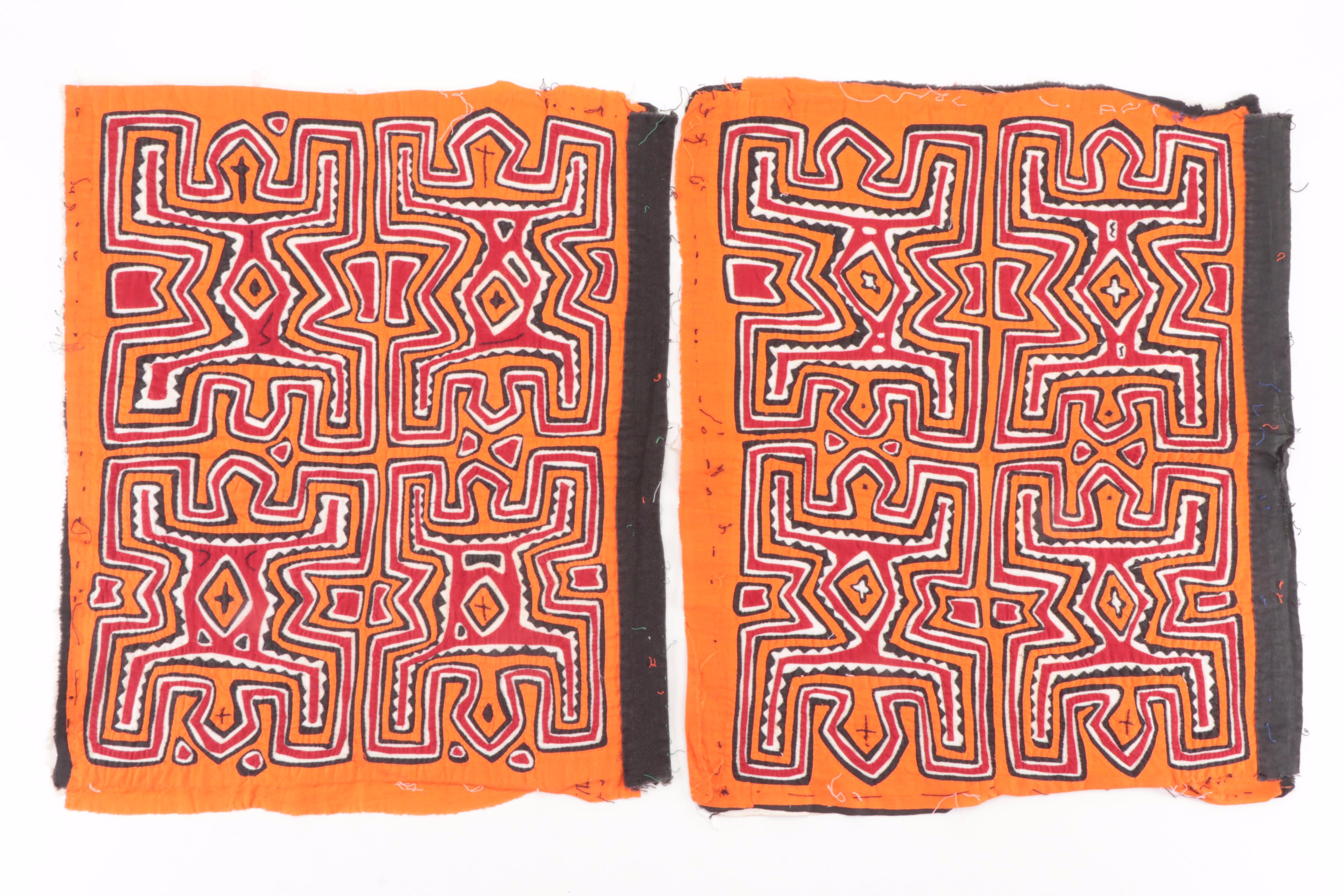 Panamanian Mola Folk Art Textile Panels