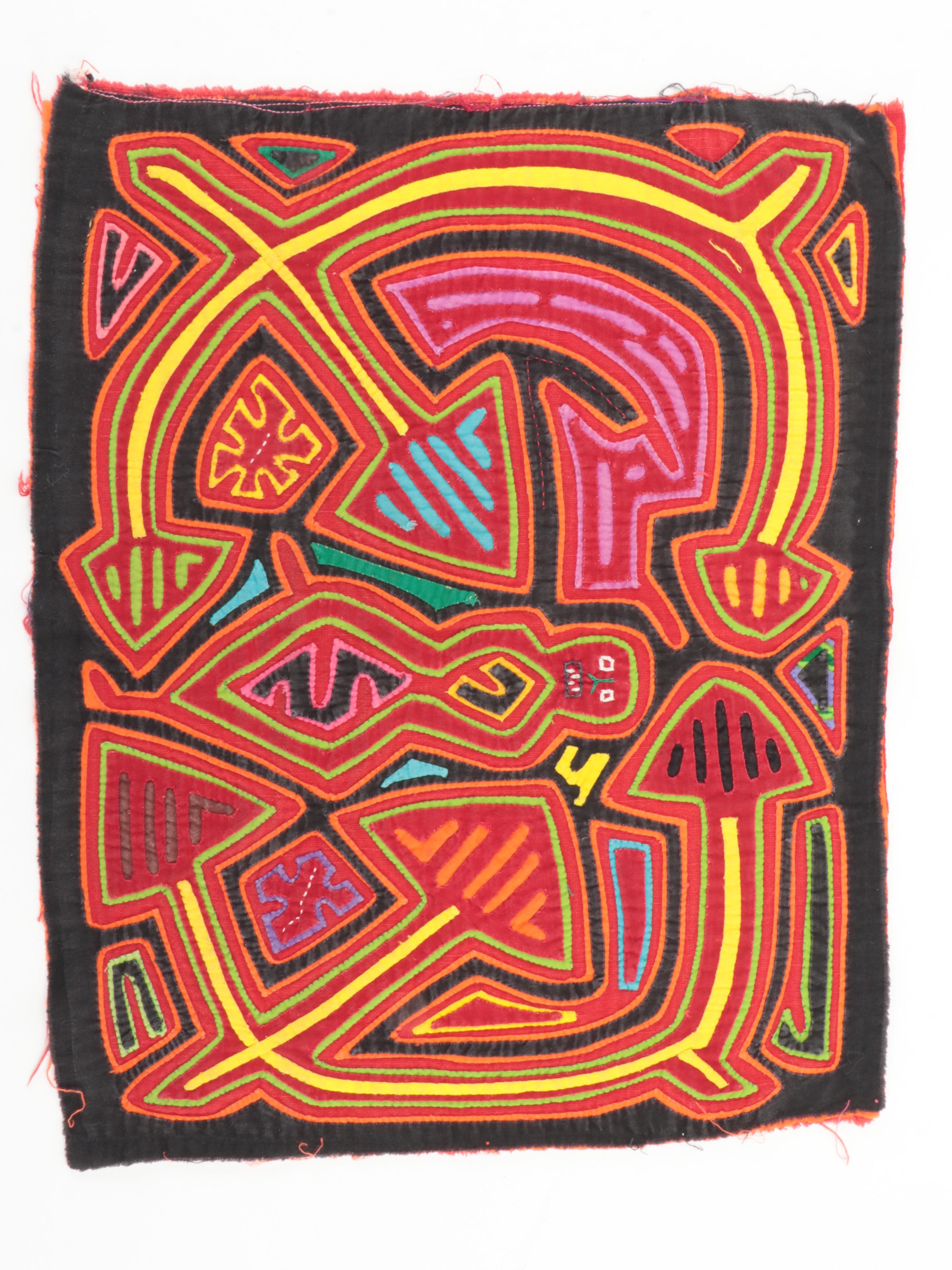 Panamanian Mola Folk Art Textile Panels