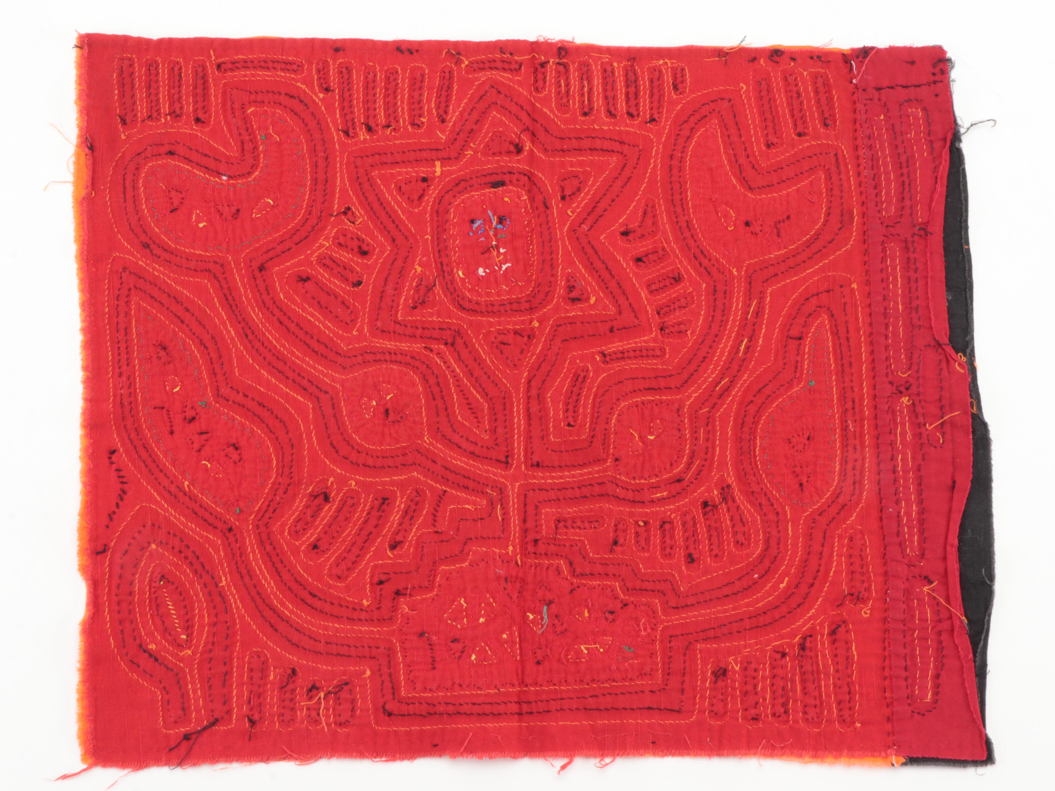 Panamanian Mola Folk Art Textile Panels