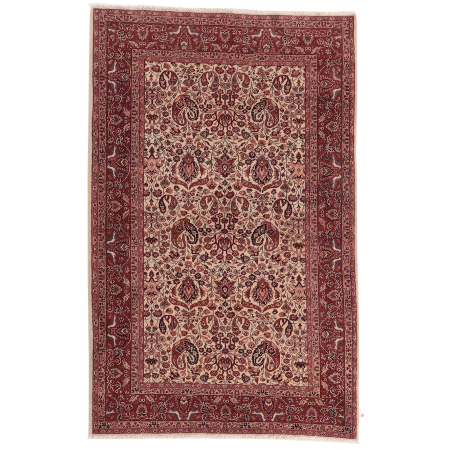 3'11 x 6'2 Hand-Knotted Persian Tabriz Area Rug