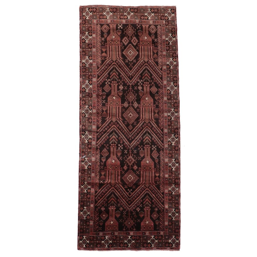 3'9 x 9'3 Hand-Knotted Persian Yalameh Long Rug