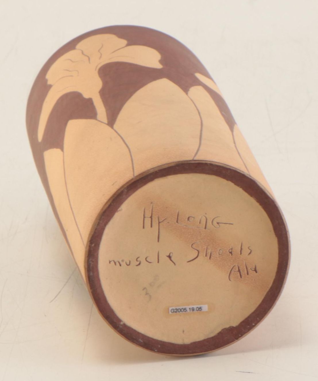 Frank Long Cylinder Vase With Lillies, 1925-1927