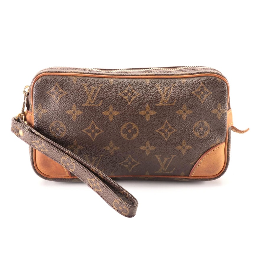 Louis Vuitton Marly Dragonne 22 Wristlet in Monogram Canvas and Leather