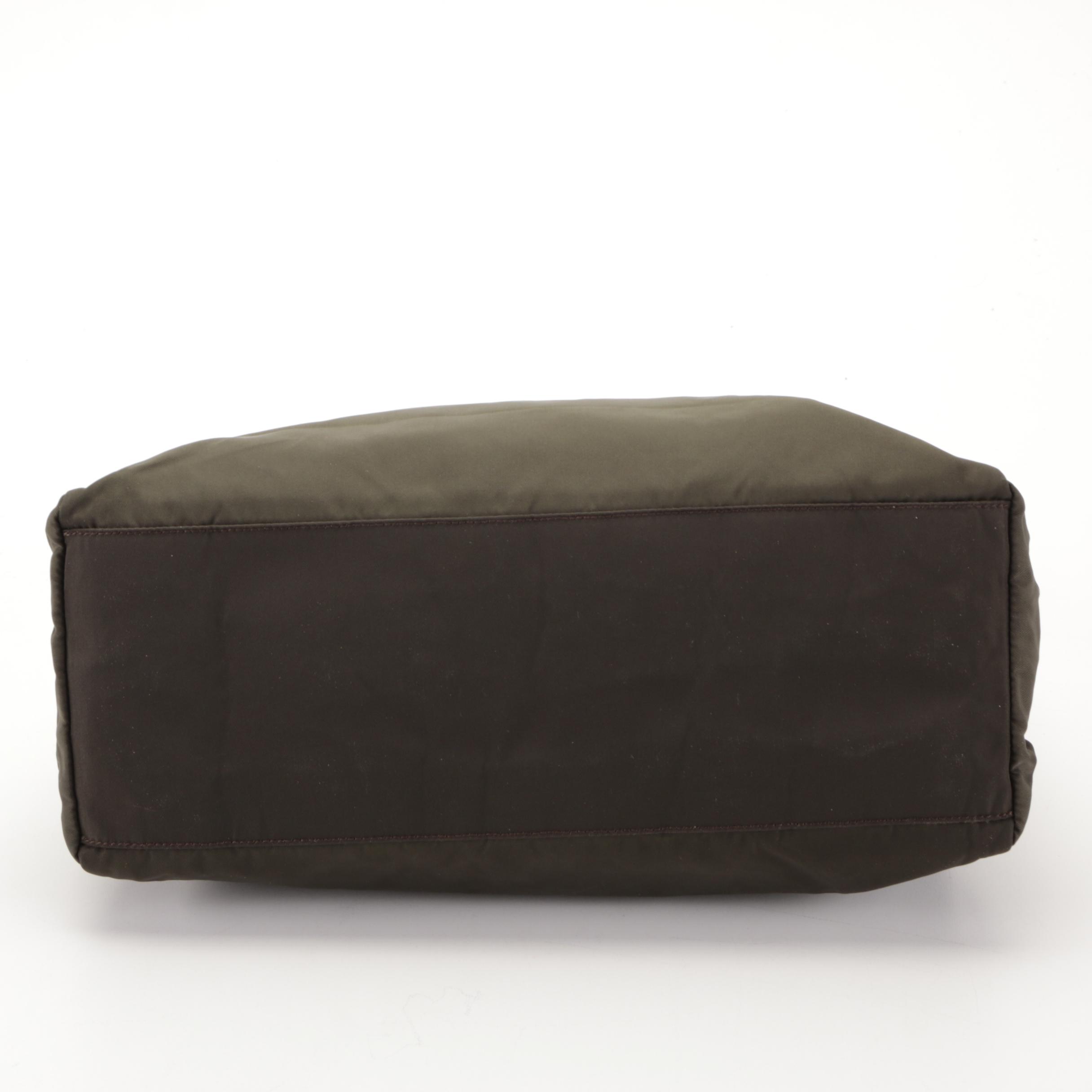 Prada Tessuto Tote Bag in Khaki Green Nylon