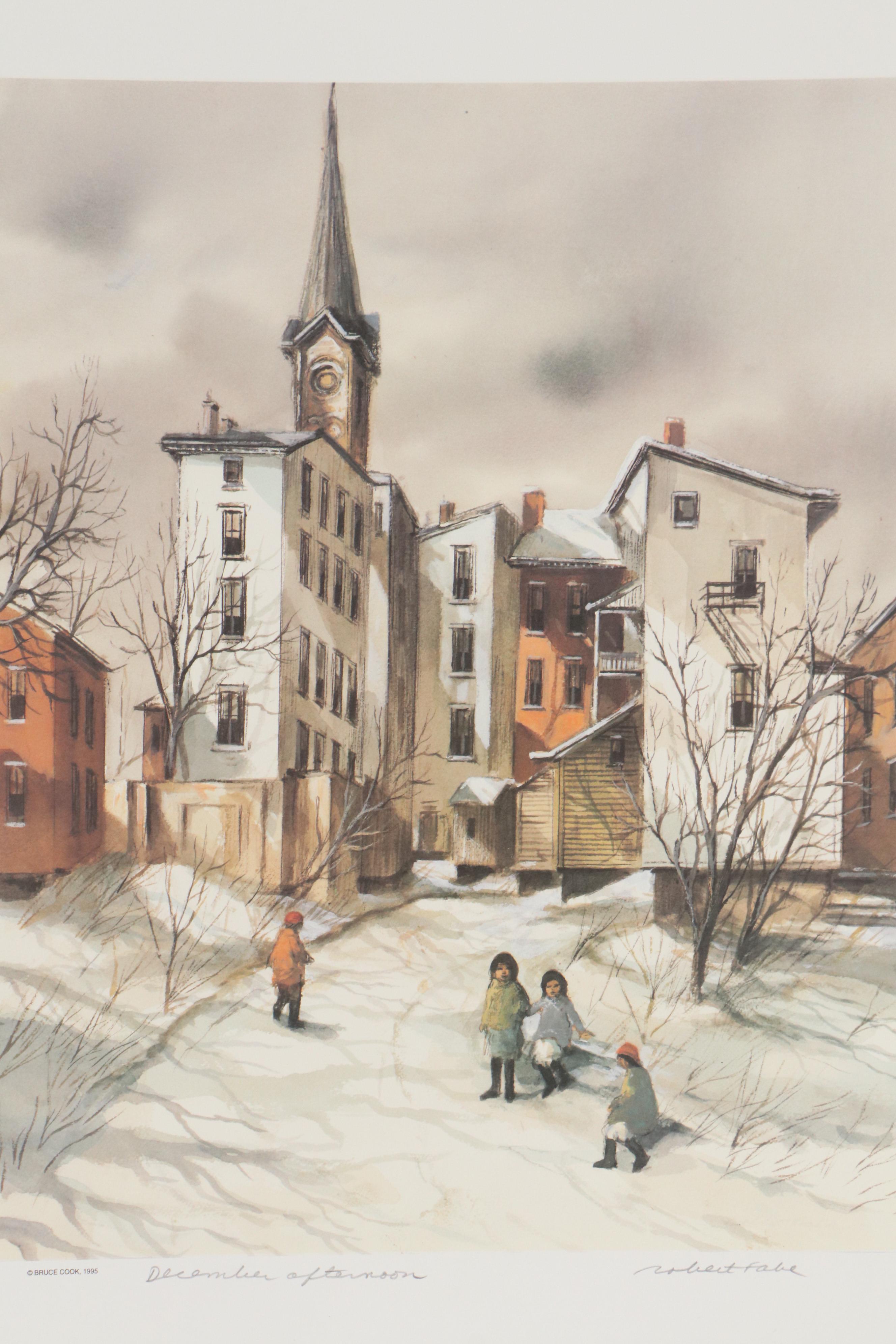 Robert Fabe Offset Lithographs Including "First Frost," 1978