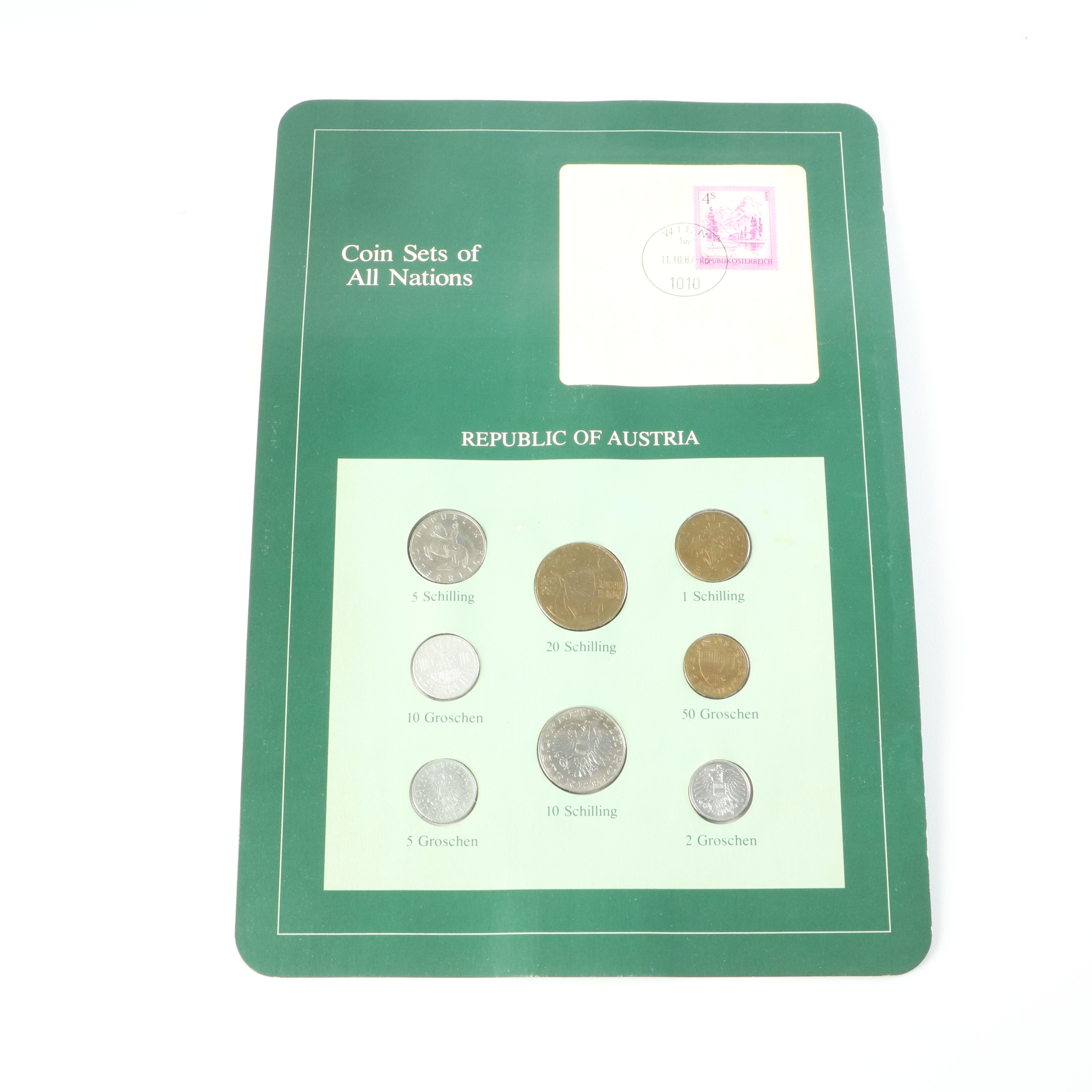 The Franklin Mint "Coin Sets of All Nations" Four-Volume Set