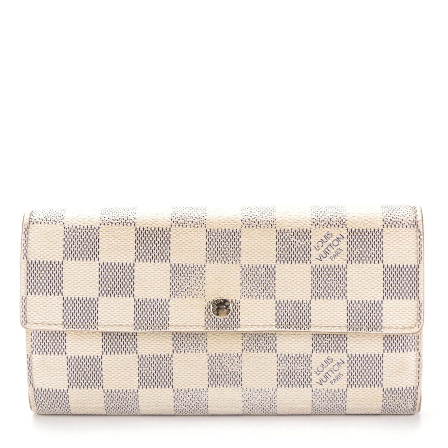 Louis Vuitton Sarah Wallet in Damier Azur Canvas