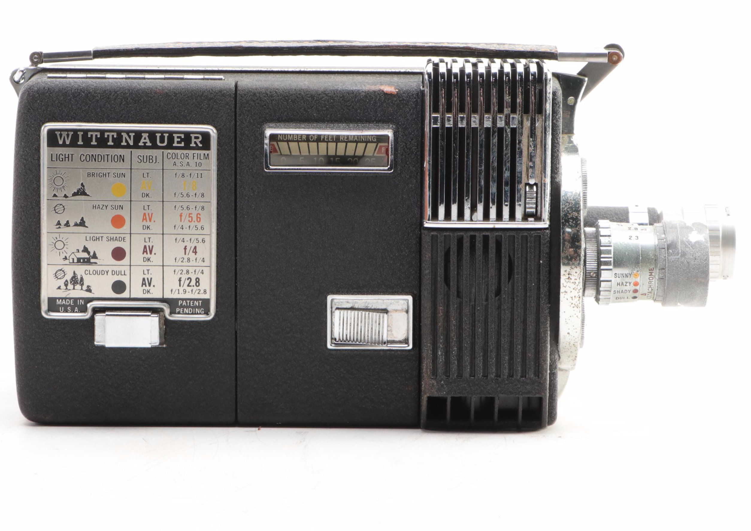 Wittnaur Cine-Twin Automatic 8mm Video Camera and Projector Set, 1957