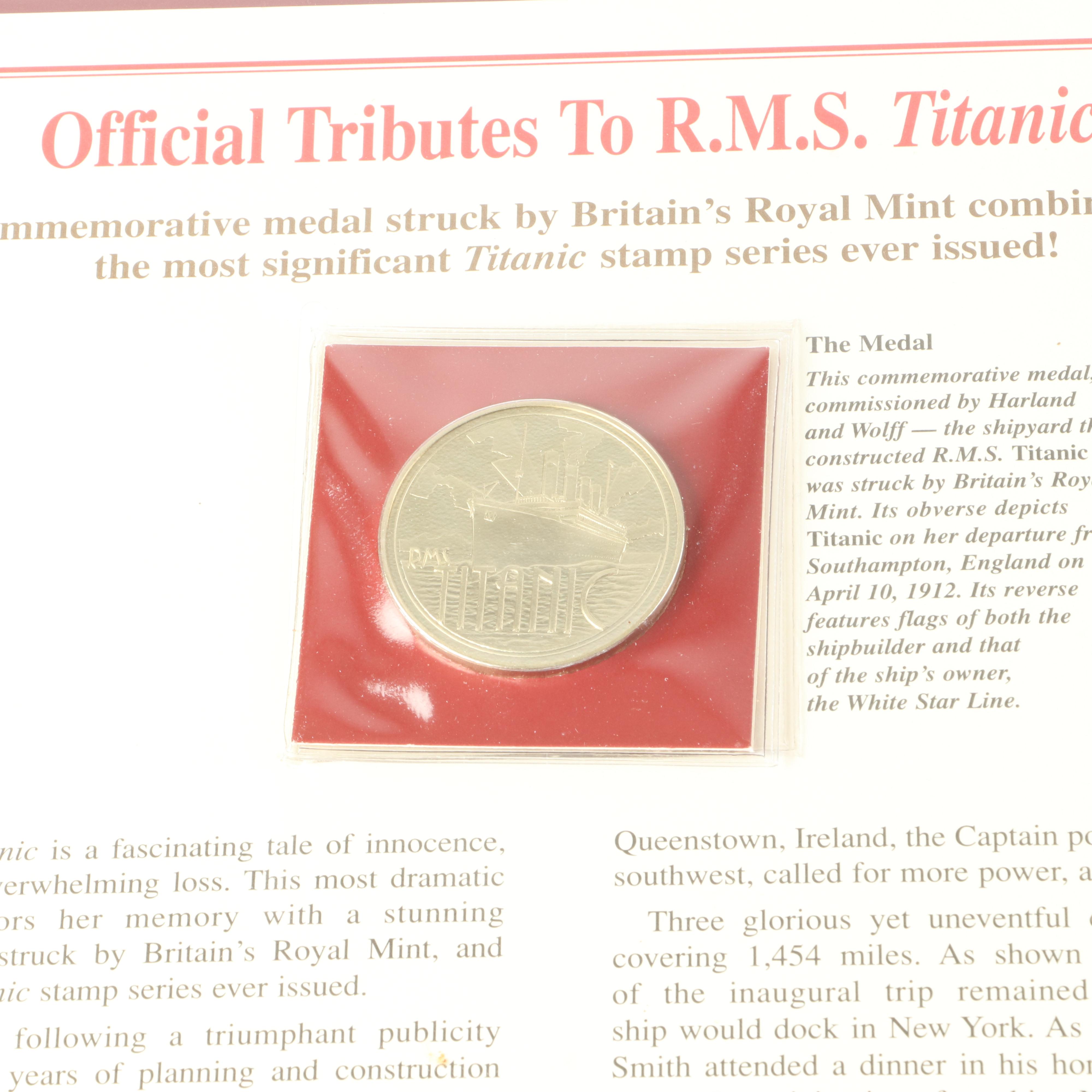 "Official Tributes to R.M.S. Titanic" Postage Stamp Album