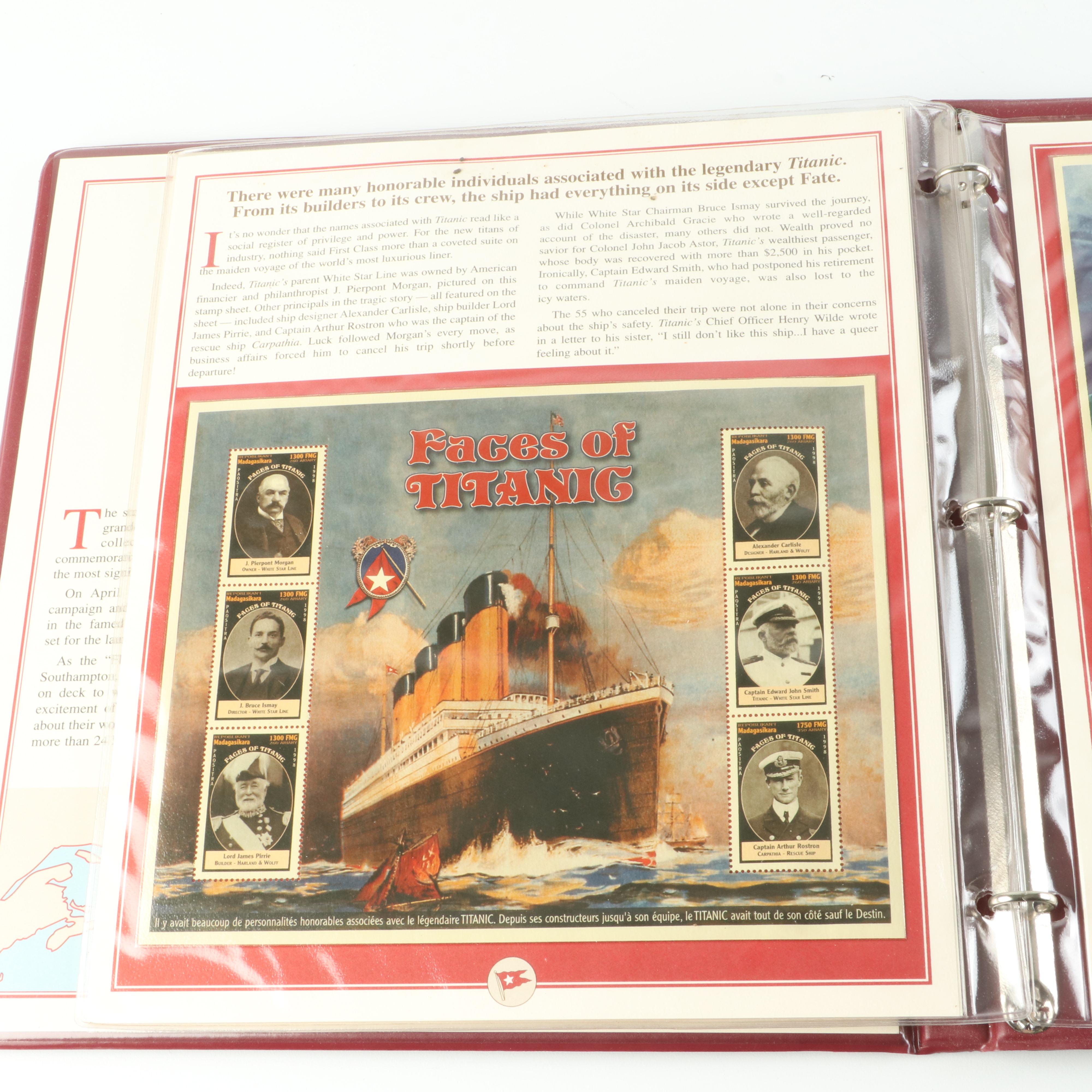 "Official Tributes to R.M.S. Titanic" Postage Stamp Album