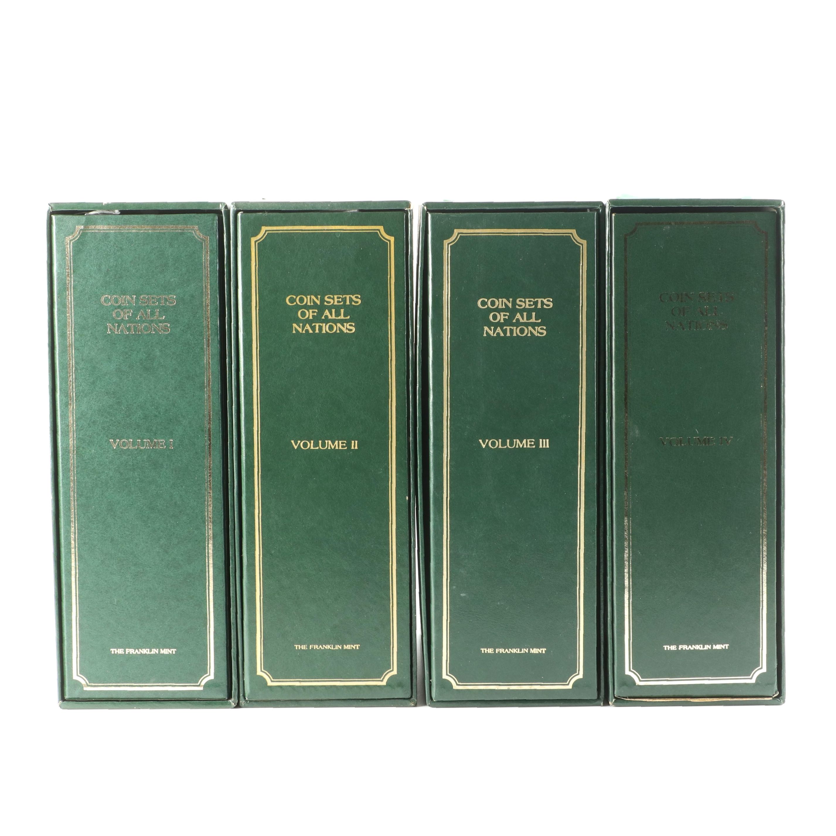 The Franklin Mint "Coin Sets of All Nations" Four-Volume Set