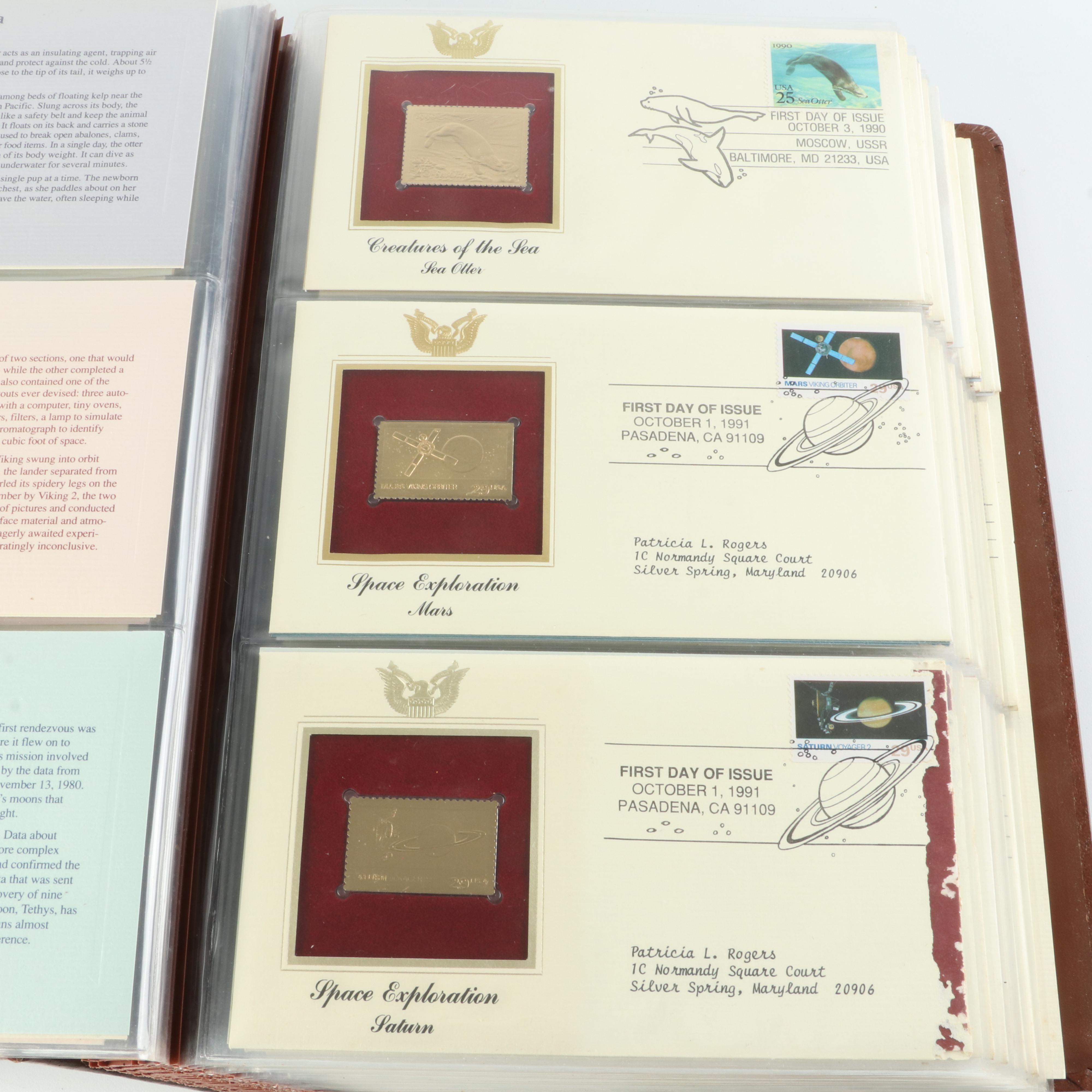 "Golden Replicas of United States Stamps" Album