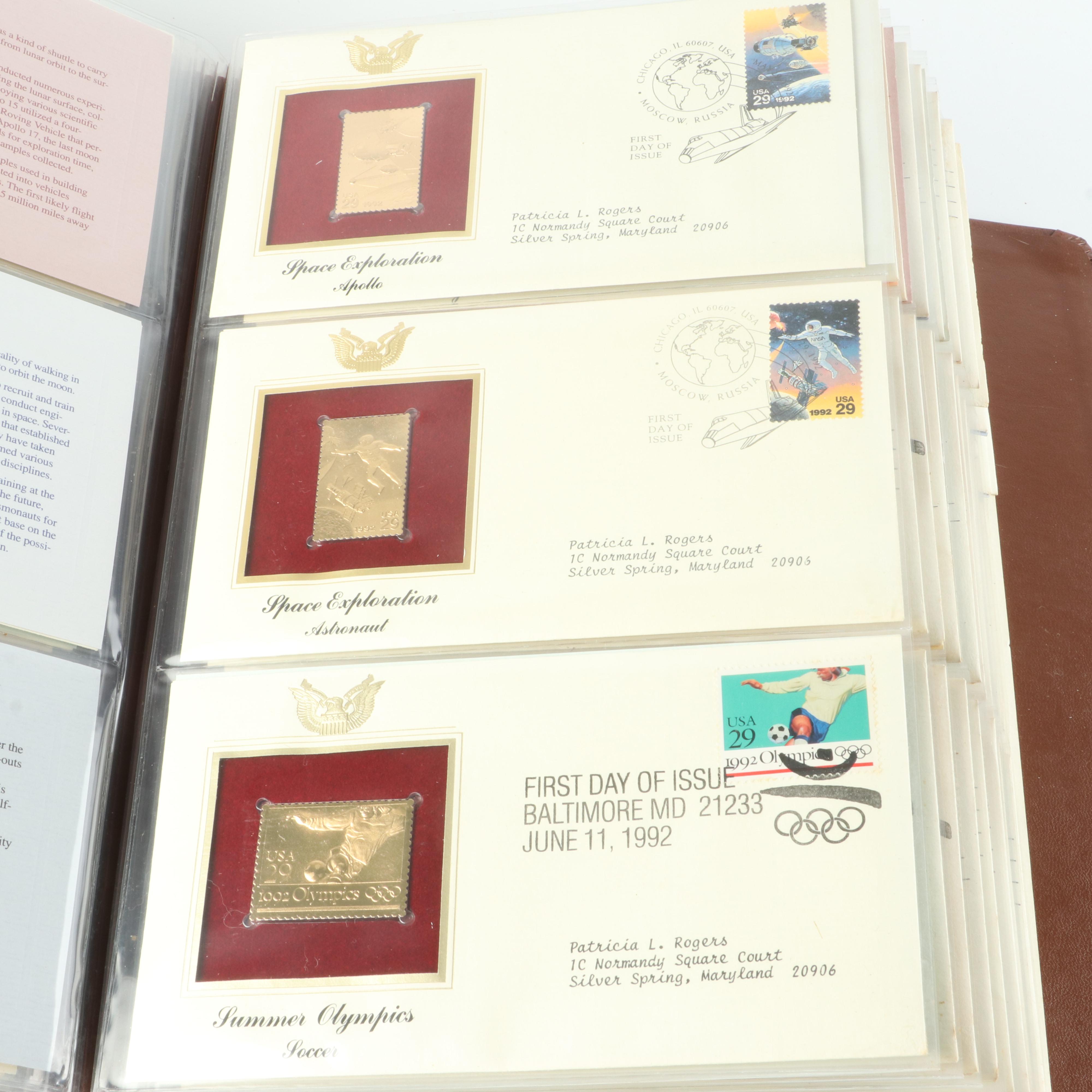"Golden Replicas of United States Stamps" Album