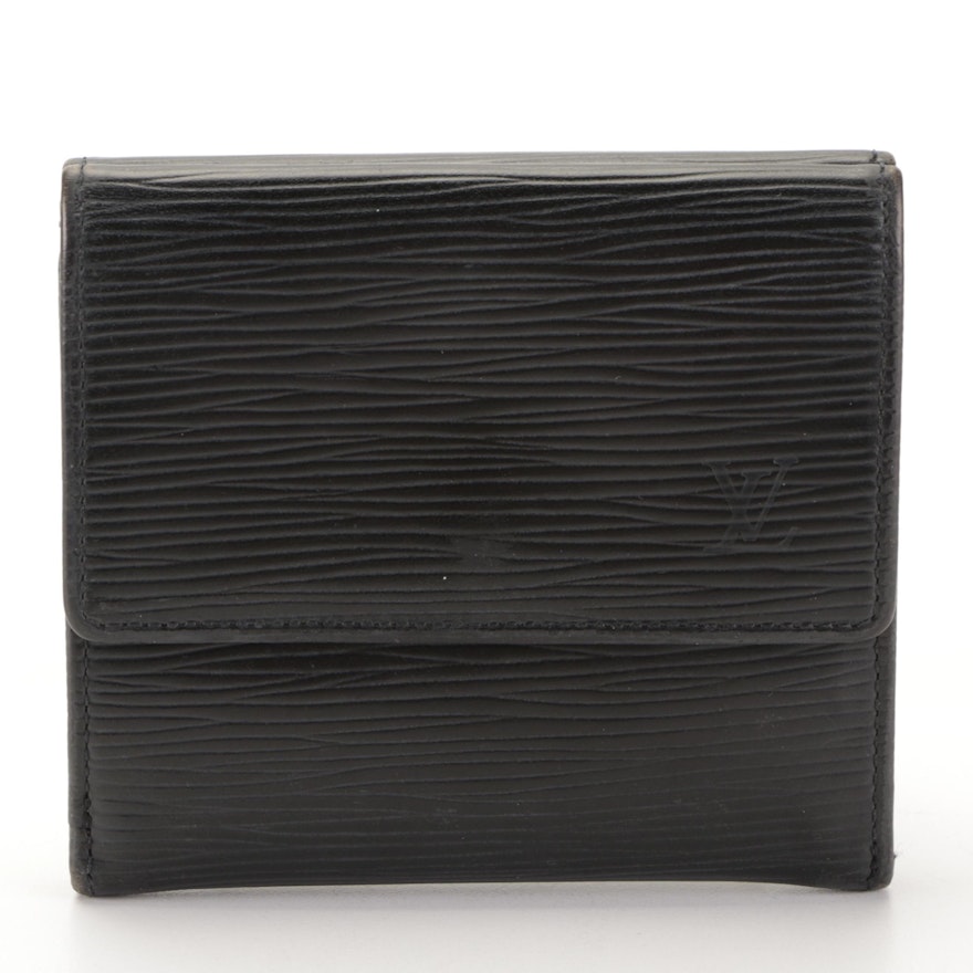 Louis Vuitton Elise Wallet in Black Epi Leather