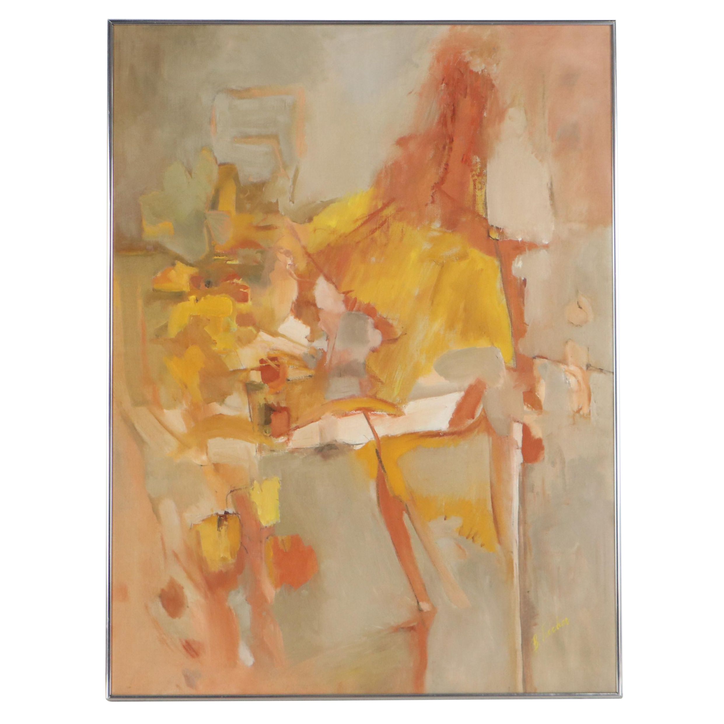 Frances "Bea" Tucker Oil Painting "Sources," Circa 1973