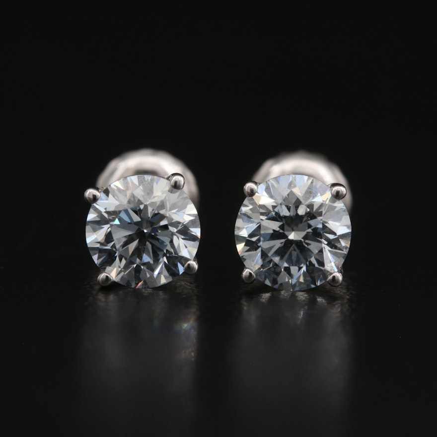 14K 1.45 CTW Lab Grown Diamond Stud Earrings