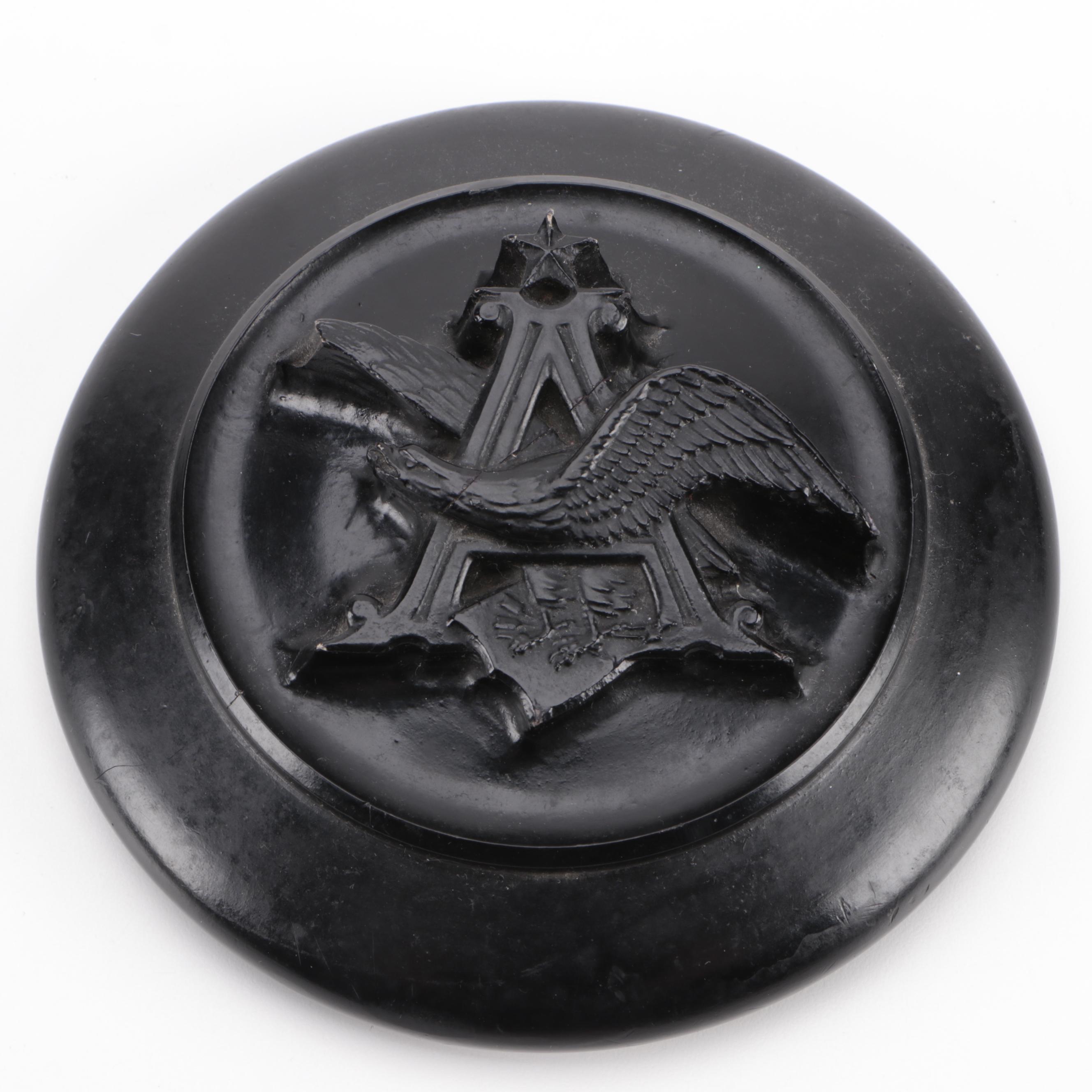 Anheuser-Busch Eagle Logo Badge and Wood Plaque