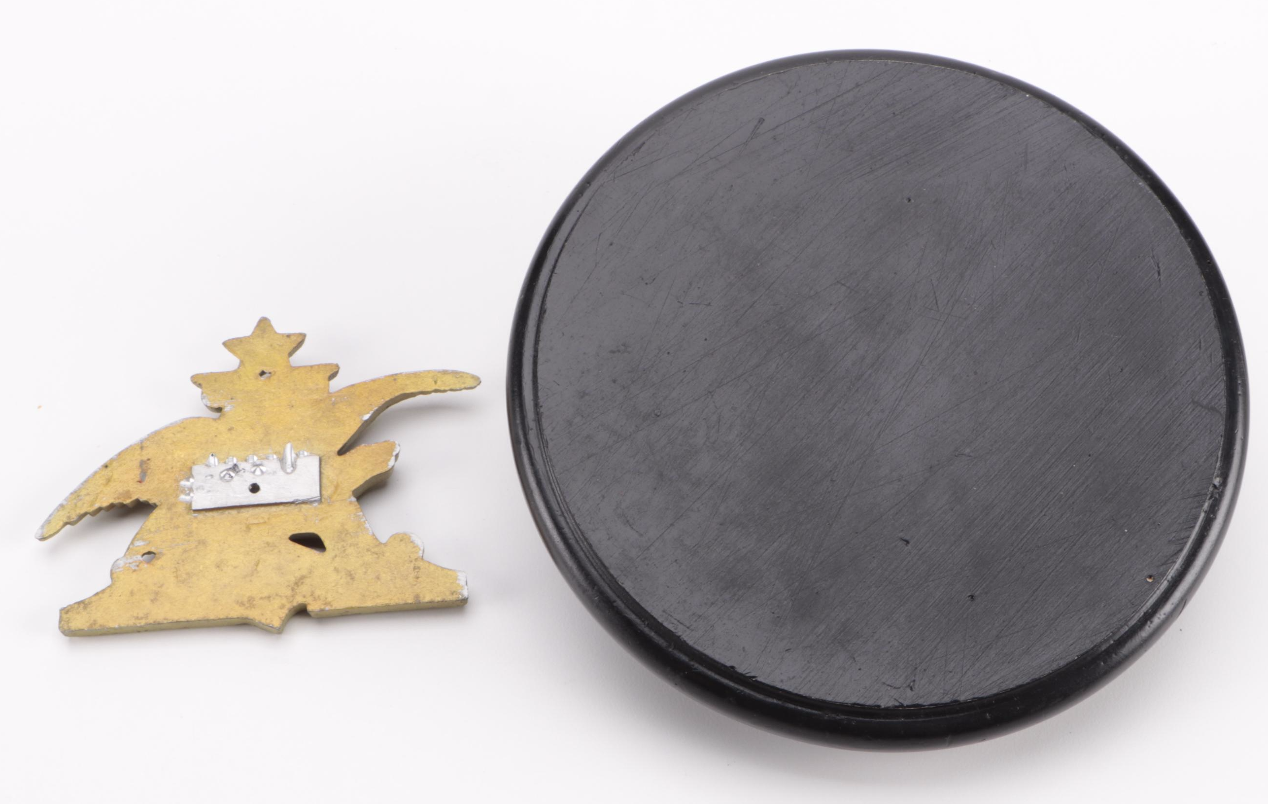 Anheuser-Busch Eagle Logo Badge and Wood Plaque