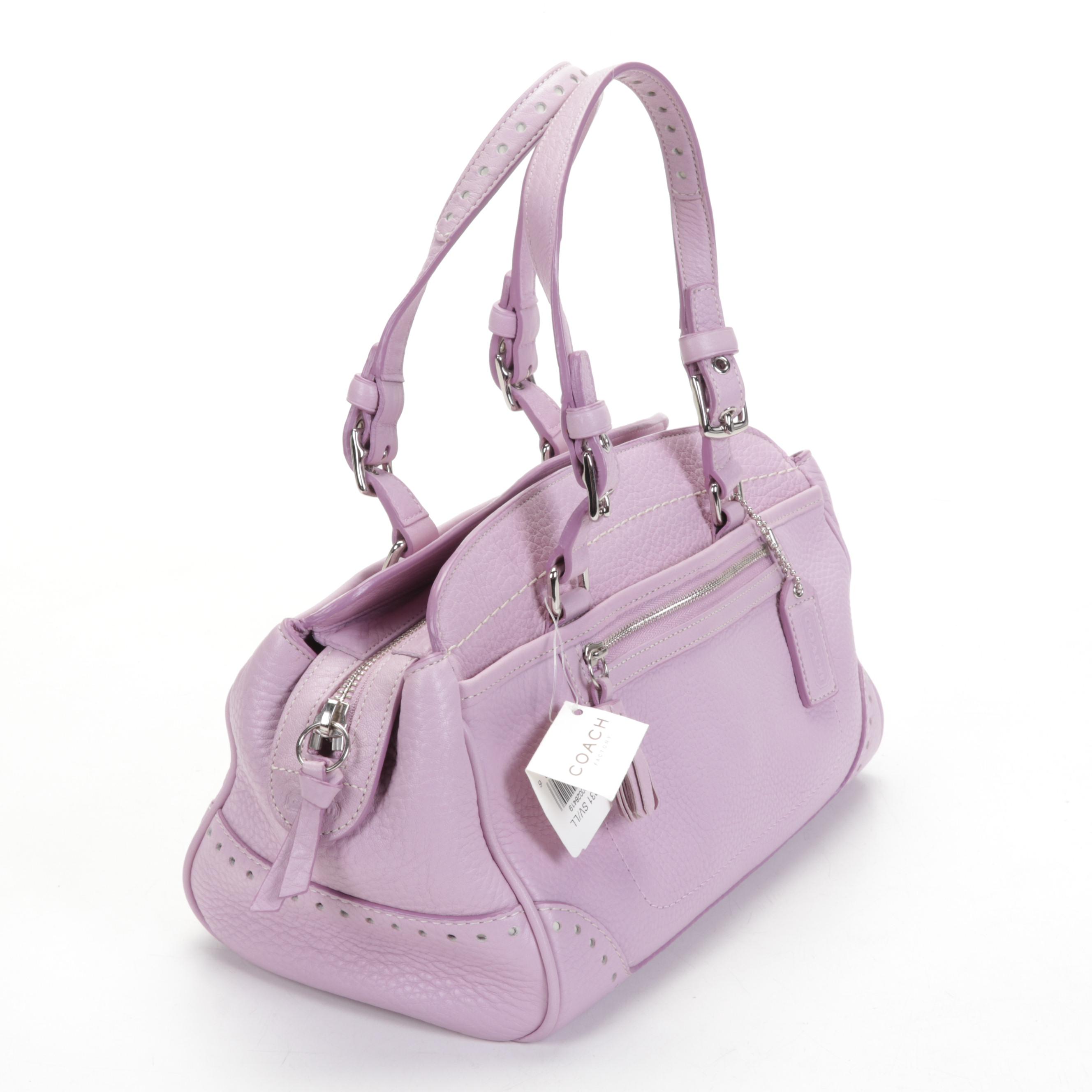 Coach Chelsea Lavender Pebble Leather Shoulder Bag