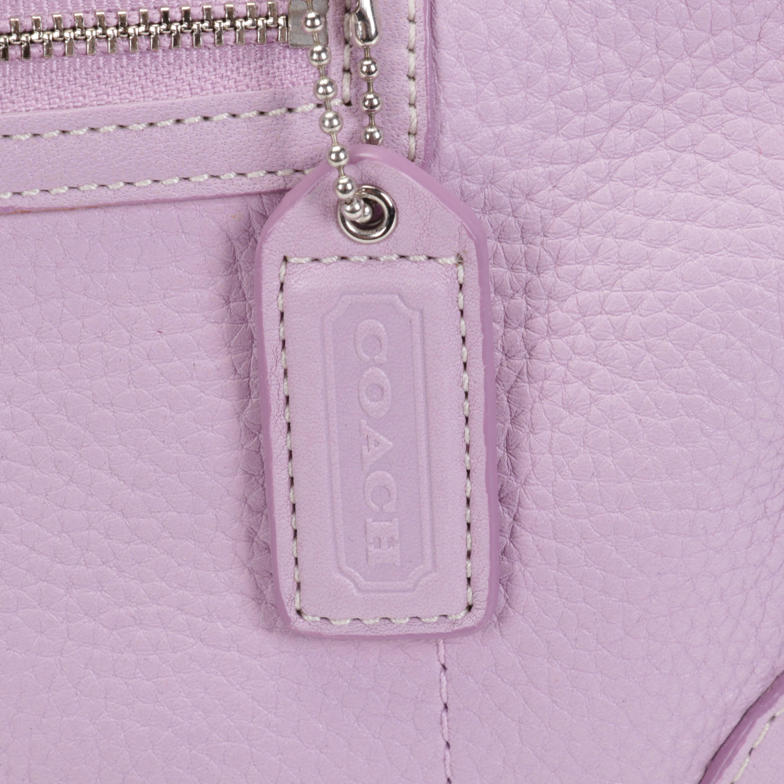 Coach Chelsea Lavender Pebble Leather Shoulder Bag