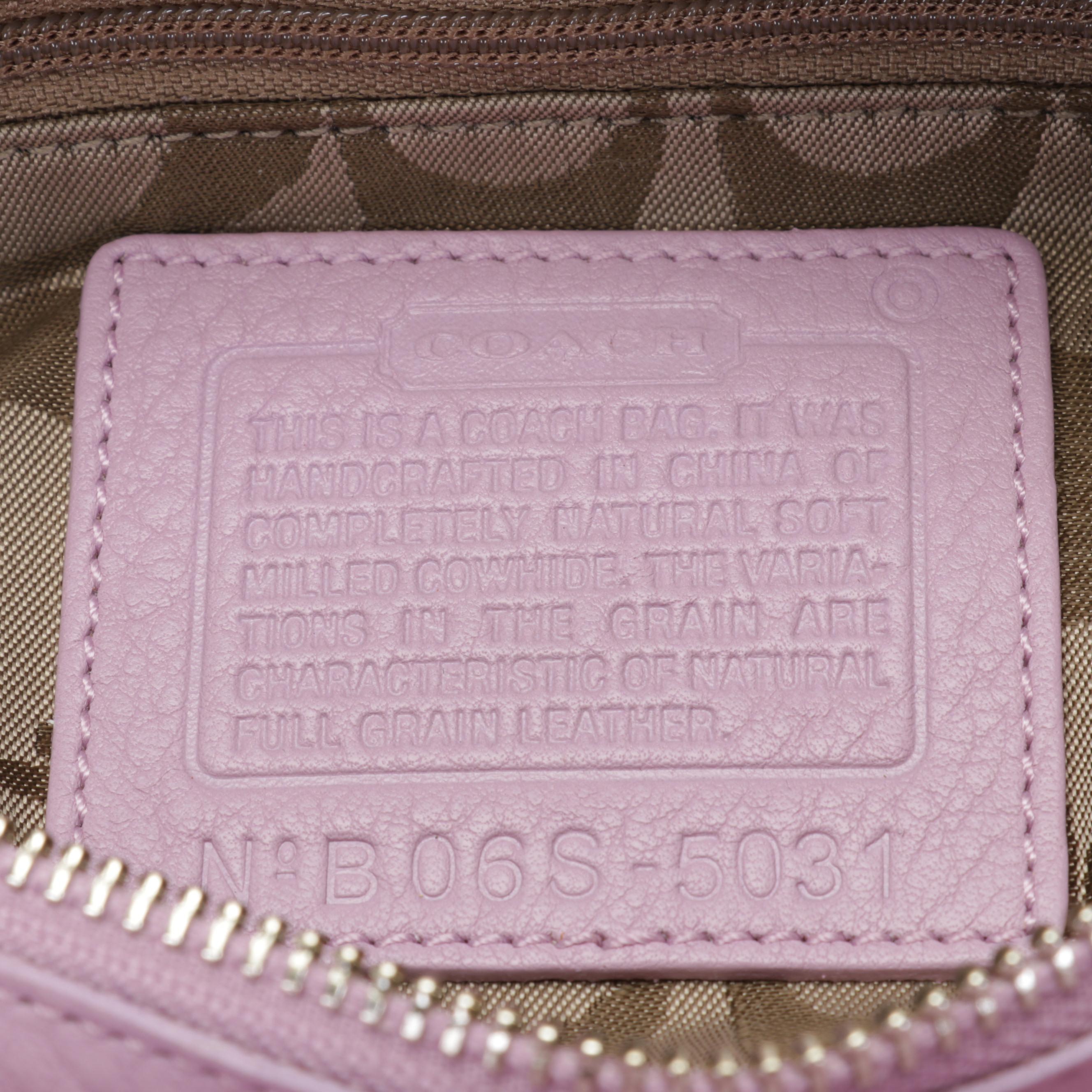 Coach Chelsea Lavender Pebble Leather Shoulder Bag