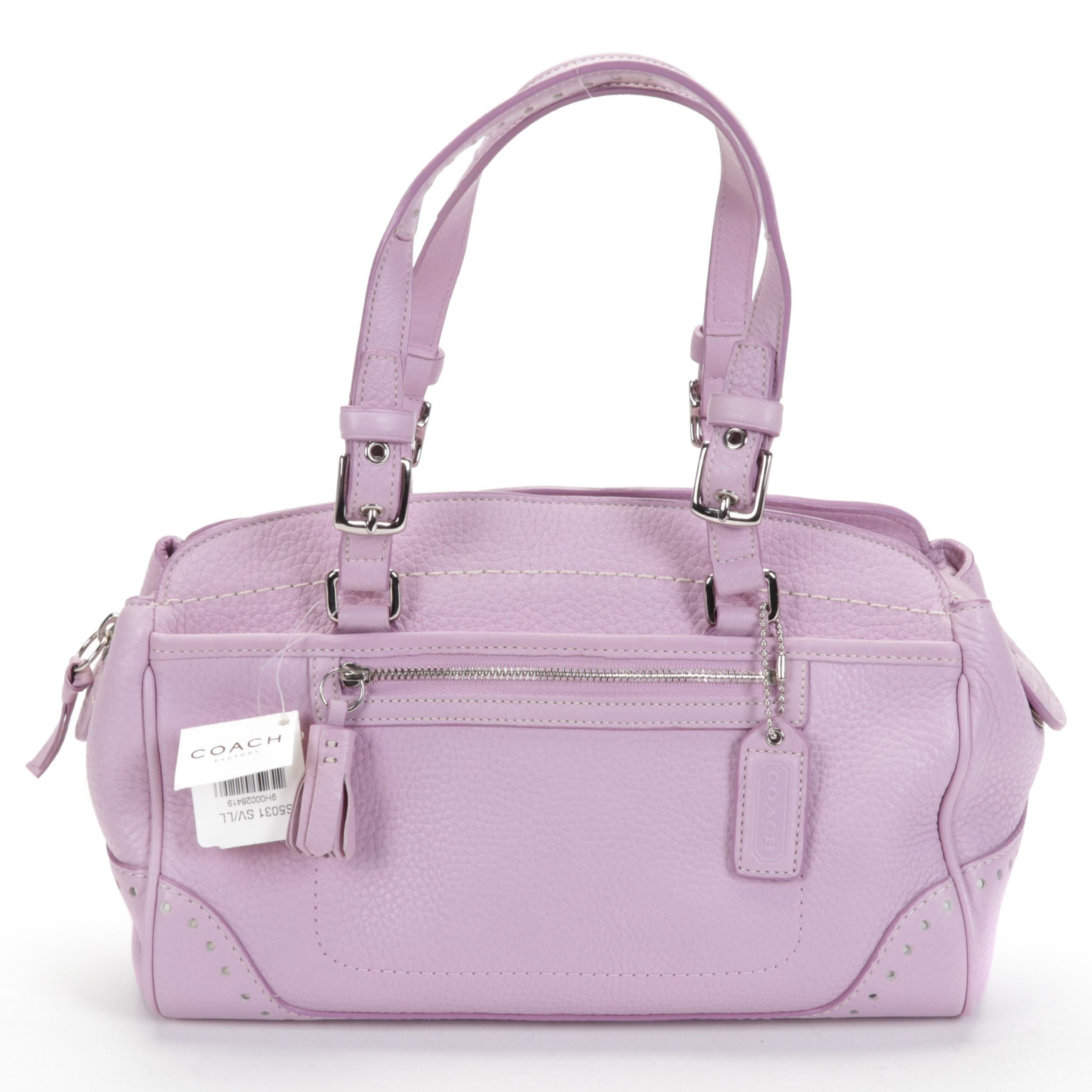 Coach Chelsea Lavender Pebble Leather Shoulder Bag