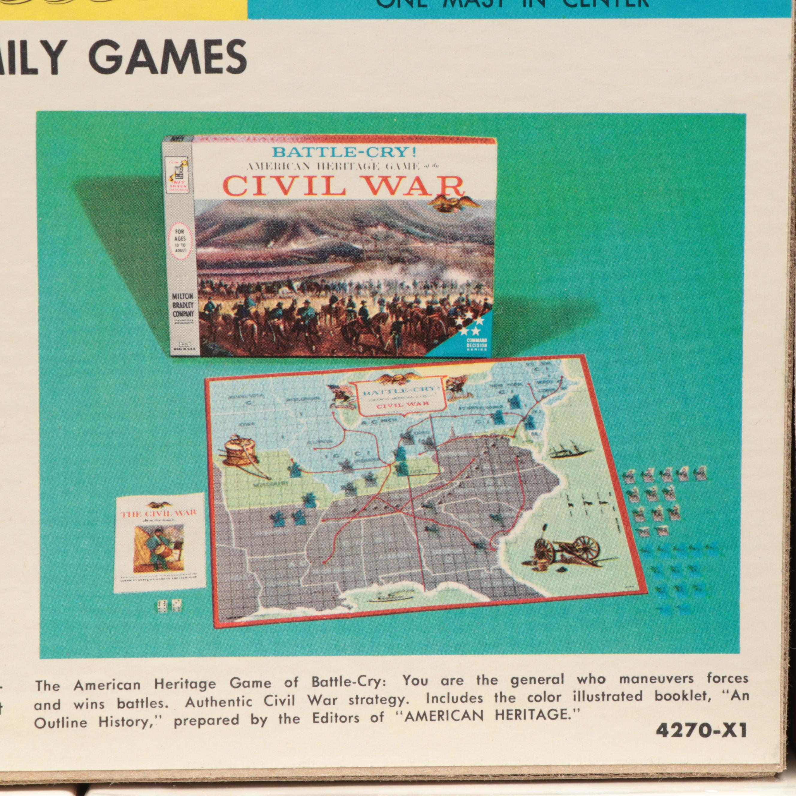 1962 American Heritage Broadside Naval Battle Board Game