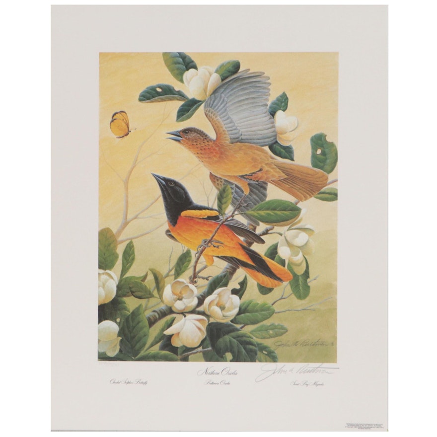 John A. Ruthven Offset Lithograph "Northern Orioles," Late 20th Century