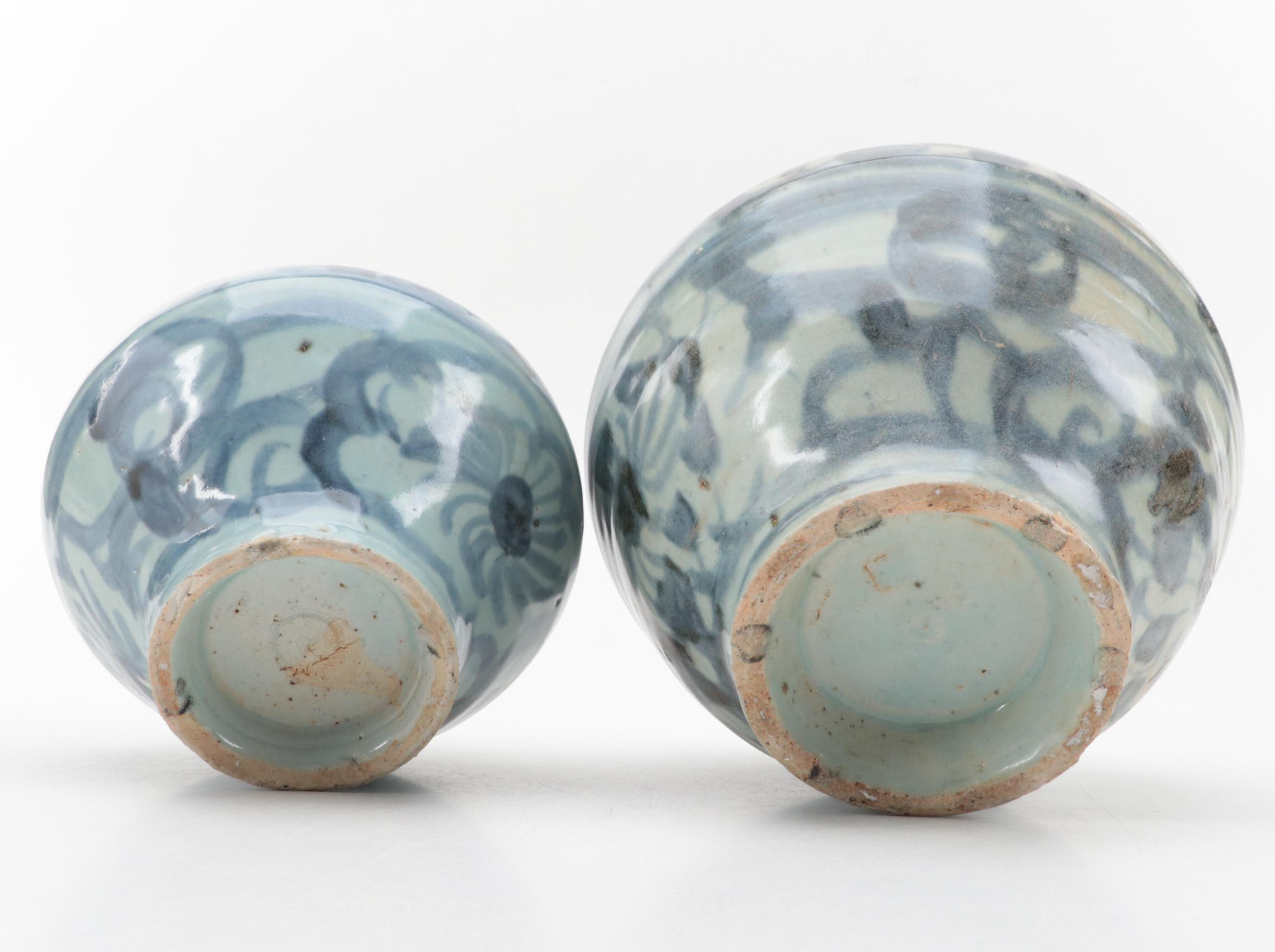 Chinese Swatow Zhangzhou Ware Porcelain Jarlets, Antique