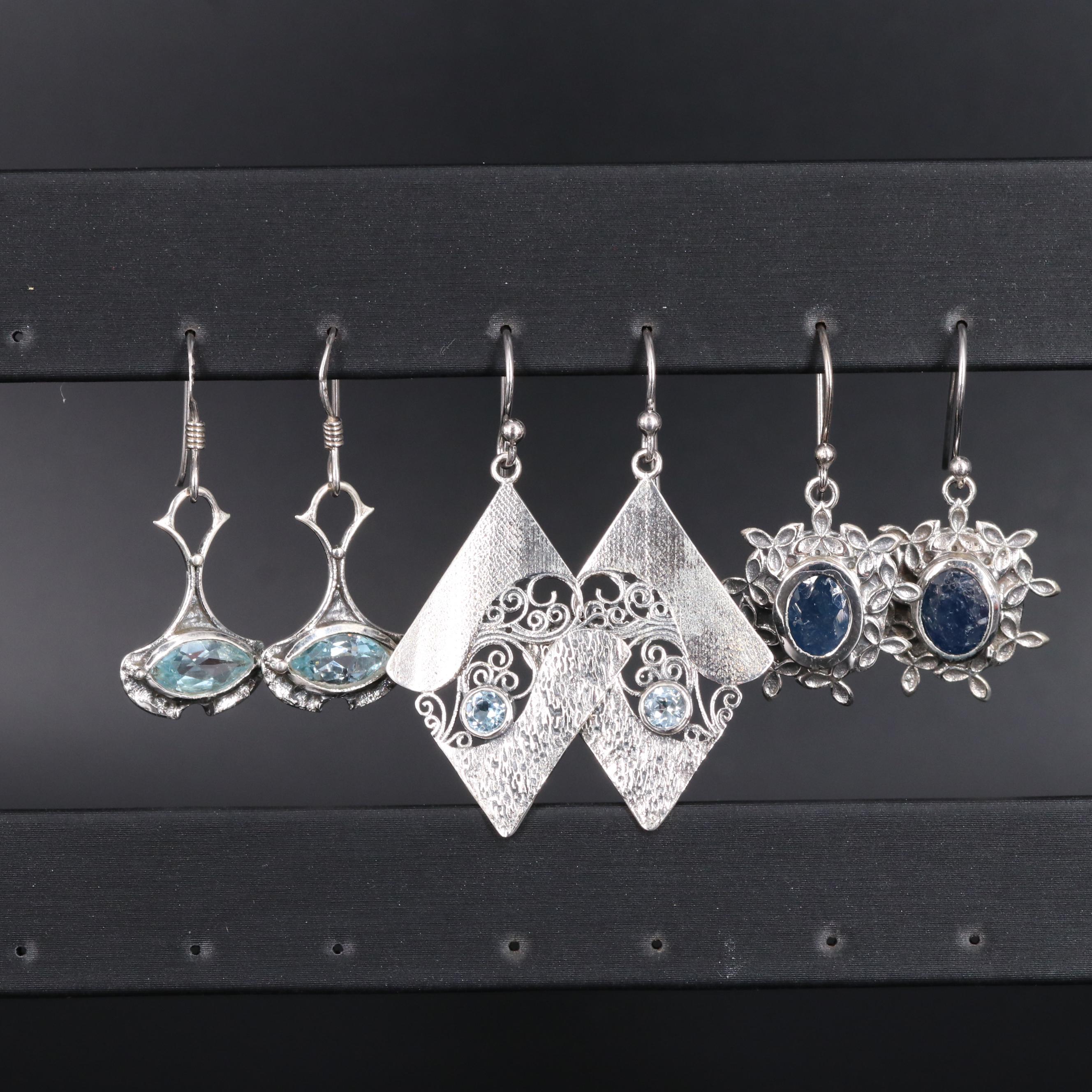 Sterling Silver Gemstone Earring Collection