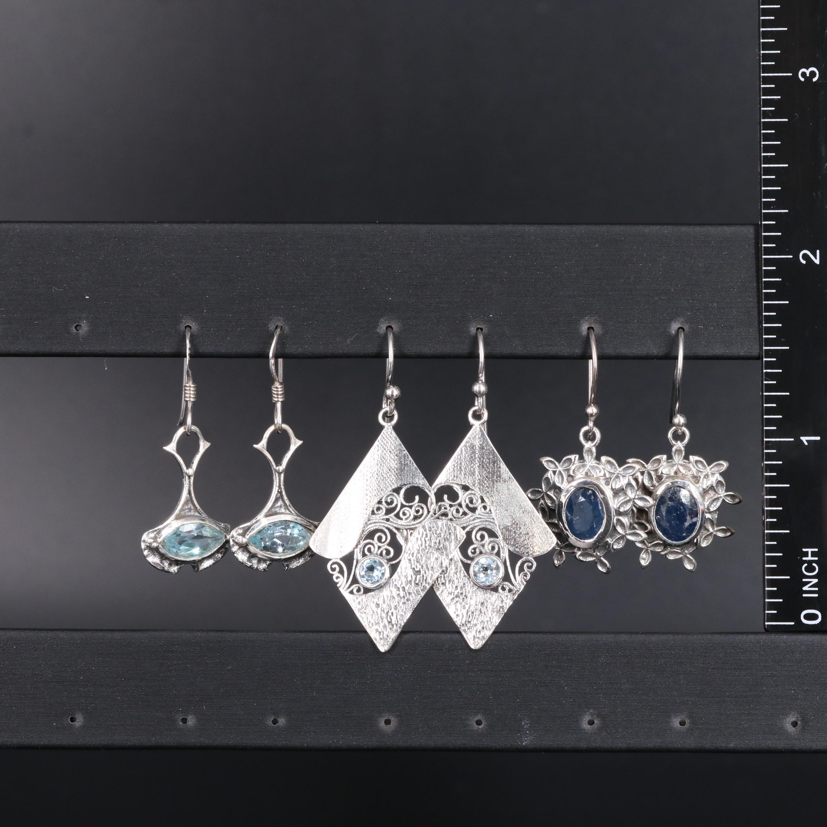 Sterling Silver Gemstone Earring Collection