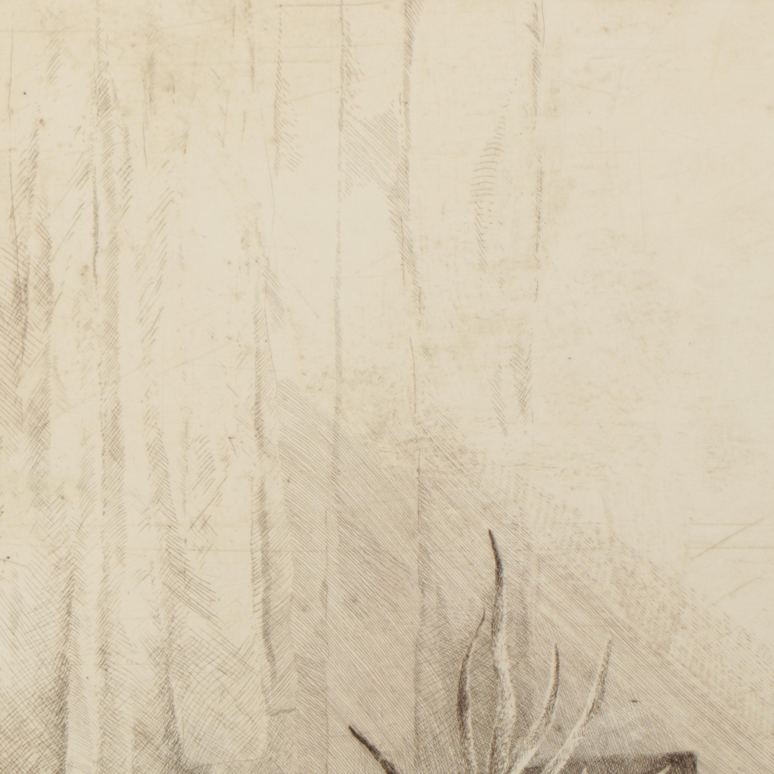 Fred Lawyer Etching "New Jersey Drawing Table," 1981