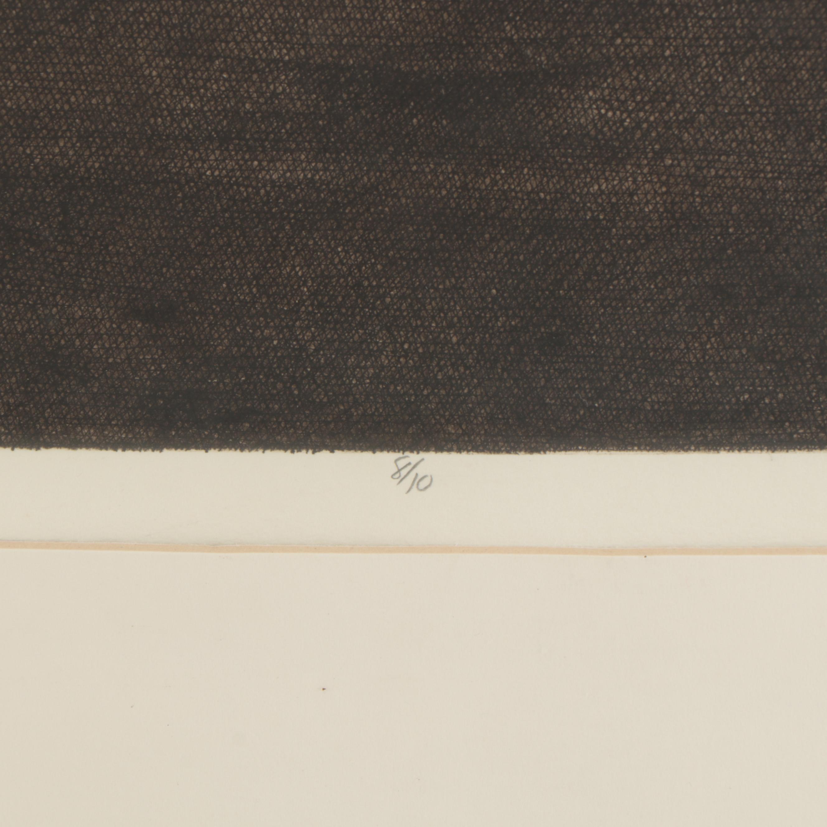 Fred Lawyer Etching "New Jersey Drawing Table," 1981