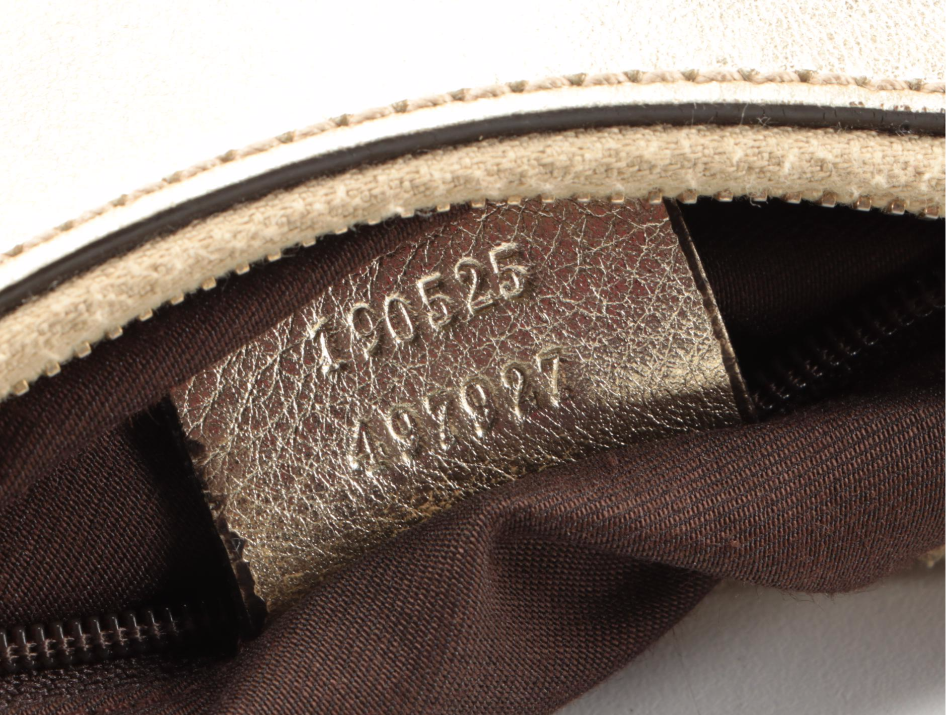 Gucci Abbey D-Ring Small Hobo Bag in GG Canvas and Gold Metallic Leather